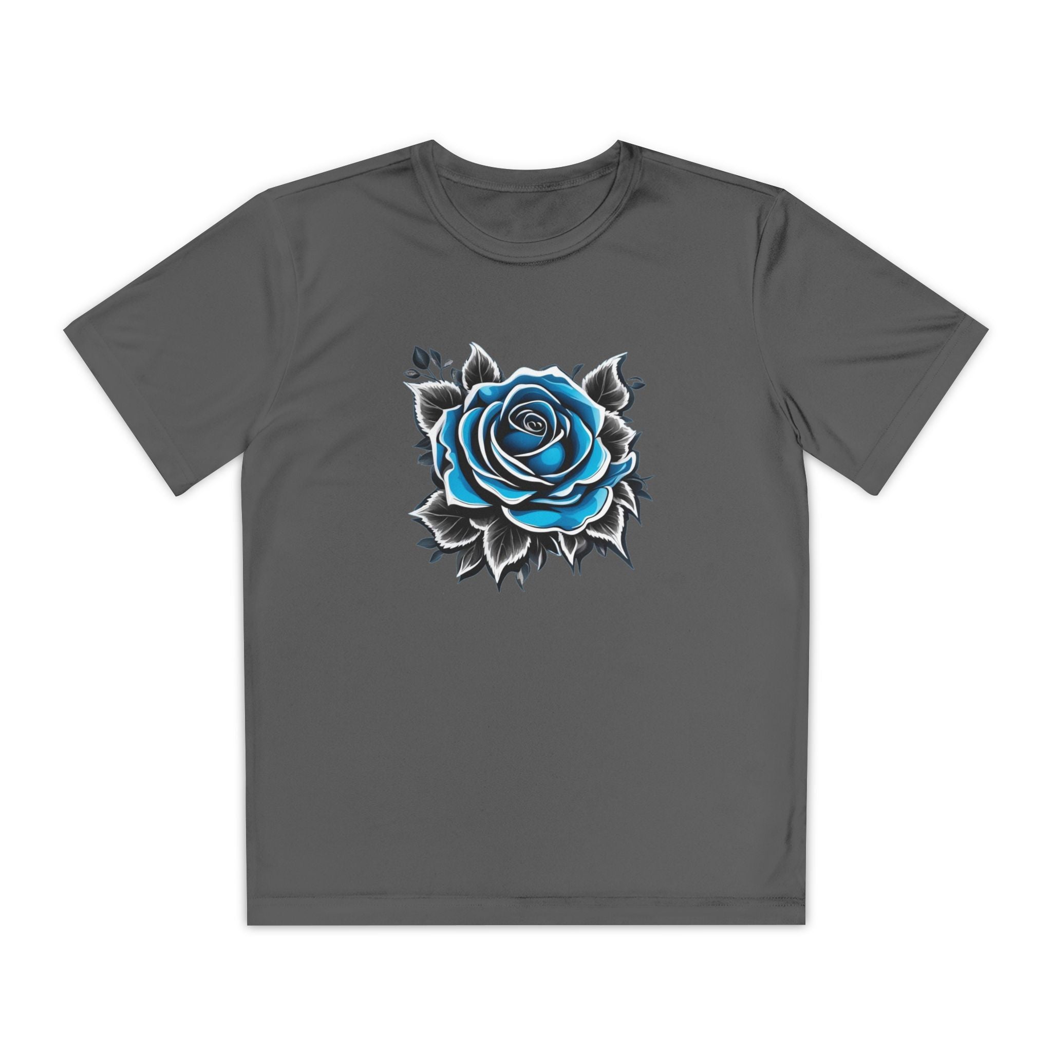 Flower Youth T-Shirt Sports Graphic Tee, Cool Athletic Shirt for Kids