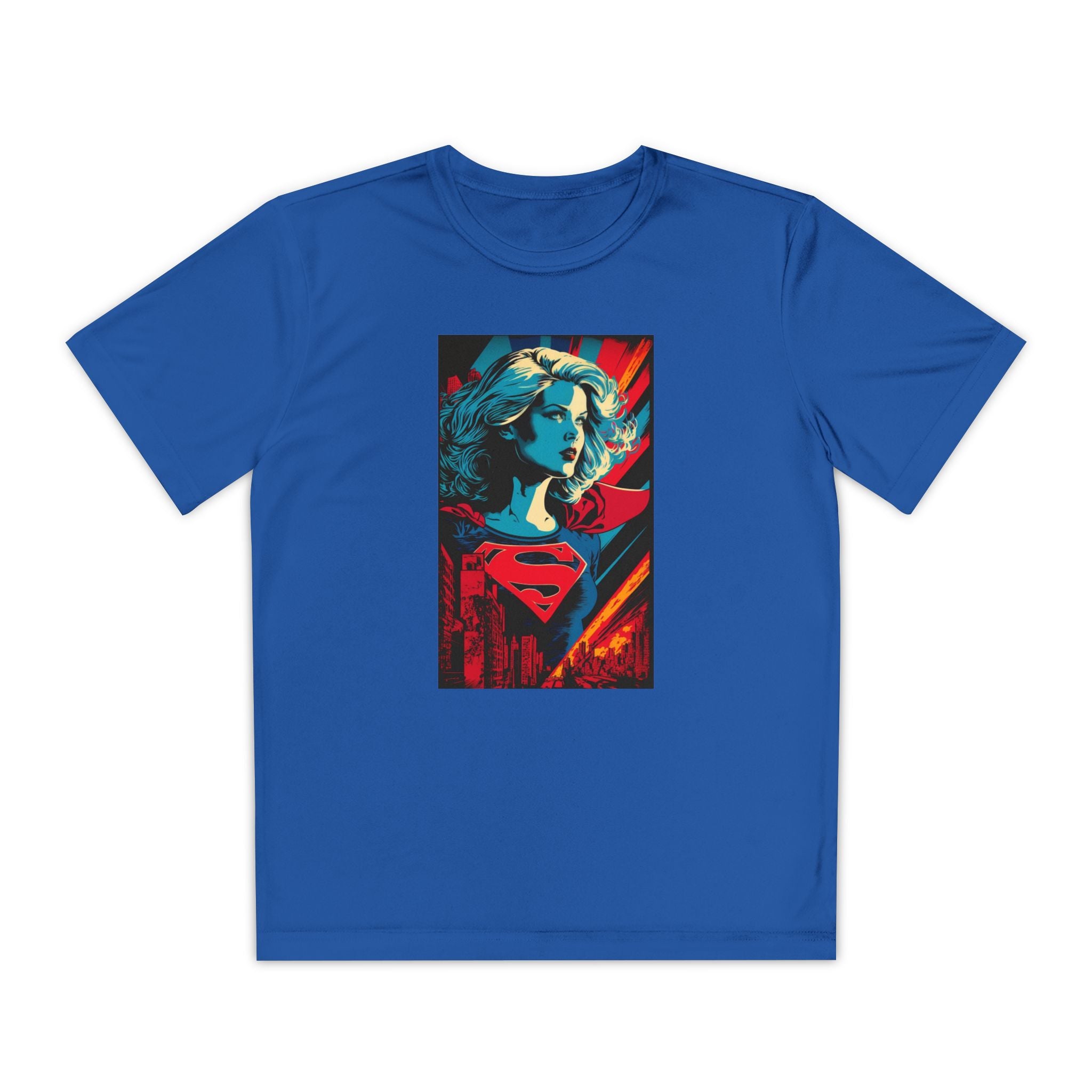 Superhero Youth T-Shirt Sports Graphic Tee, Cool Athletic Shirt for Kids
