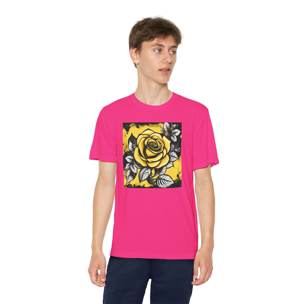 Flower Youth Tshirt, Girls Floral Tee, Kids Spring Shirt, Children's Botanical Top, Teen Blossom T-Shirt