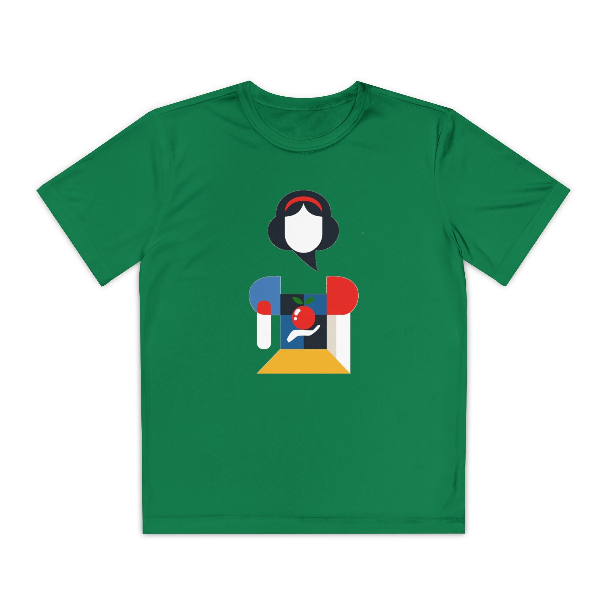 Snow White Youth T-Shirt Sports Graphic Tee, Cool Athletic Shirt for Kids, Perfect for Sports Events, Team Spirit