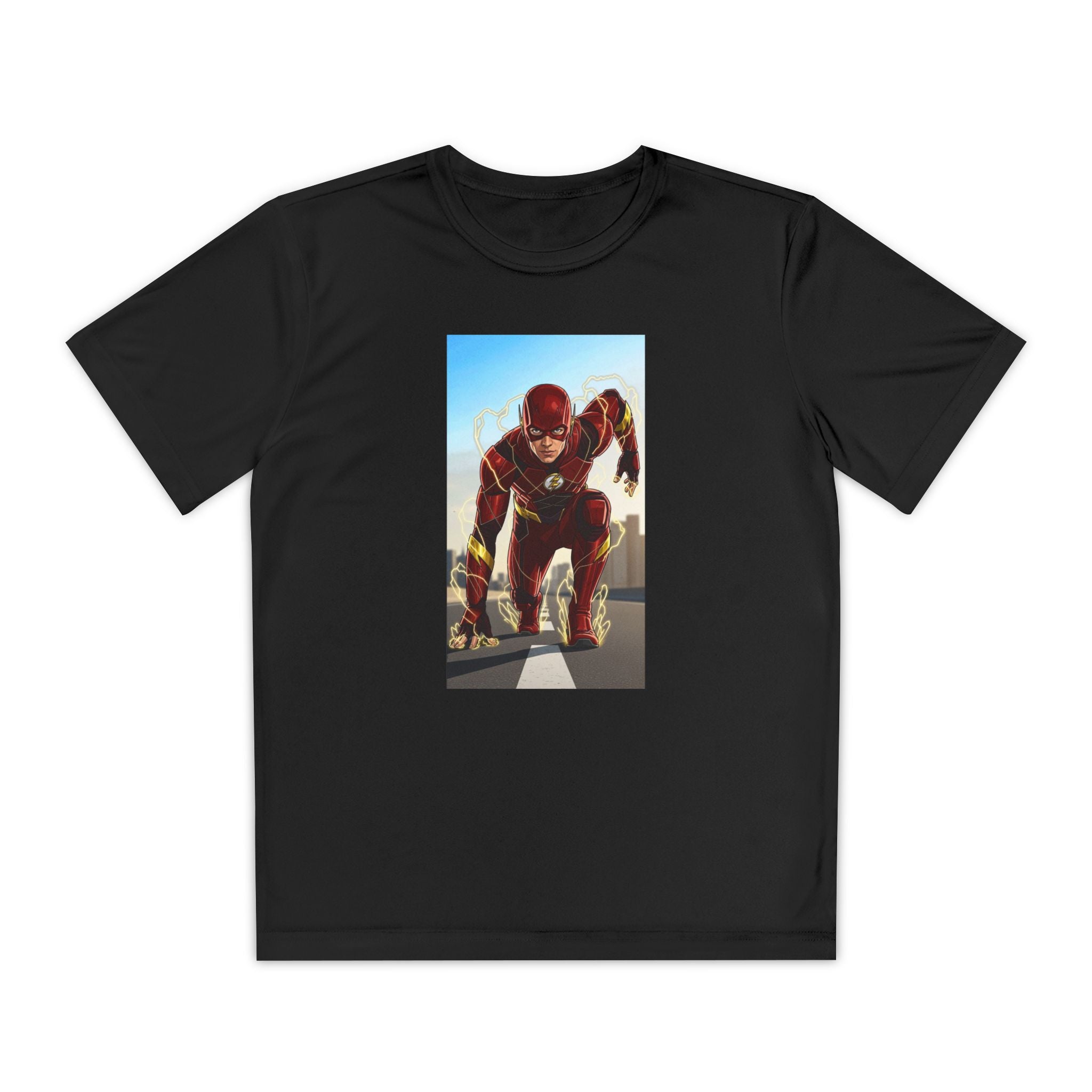 The Flash Superhero Marvel Youth T-Shirt, Kid's Superhero Tee, Children's Graphic Shirt, Comic Book Character Top, Kids Costume Apparel