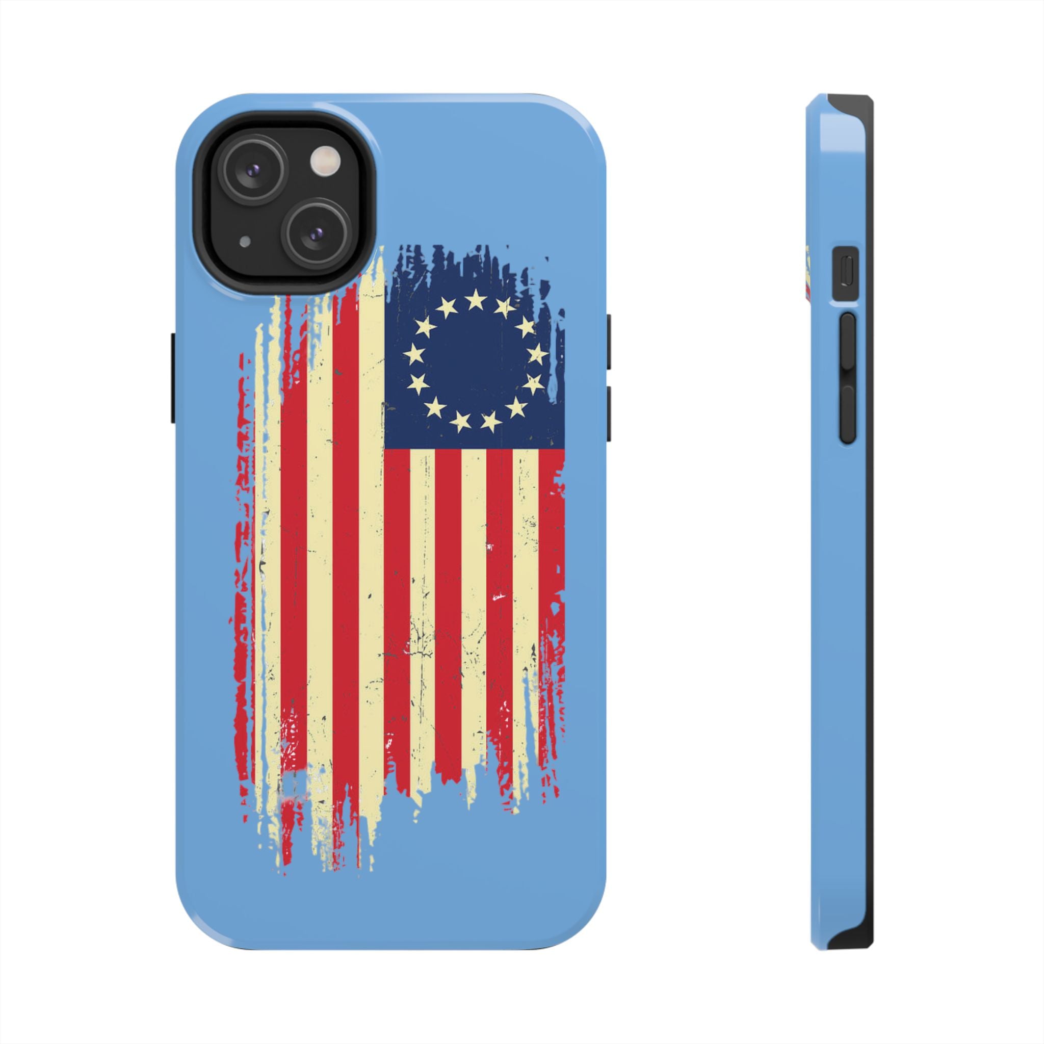 Patriotic Phone Cases with Vintage Flag Design, Tough Case for Independence Day, Memorial Day, 4th of July, Gift for Veterans, USA Pride