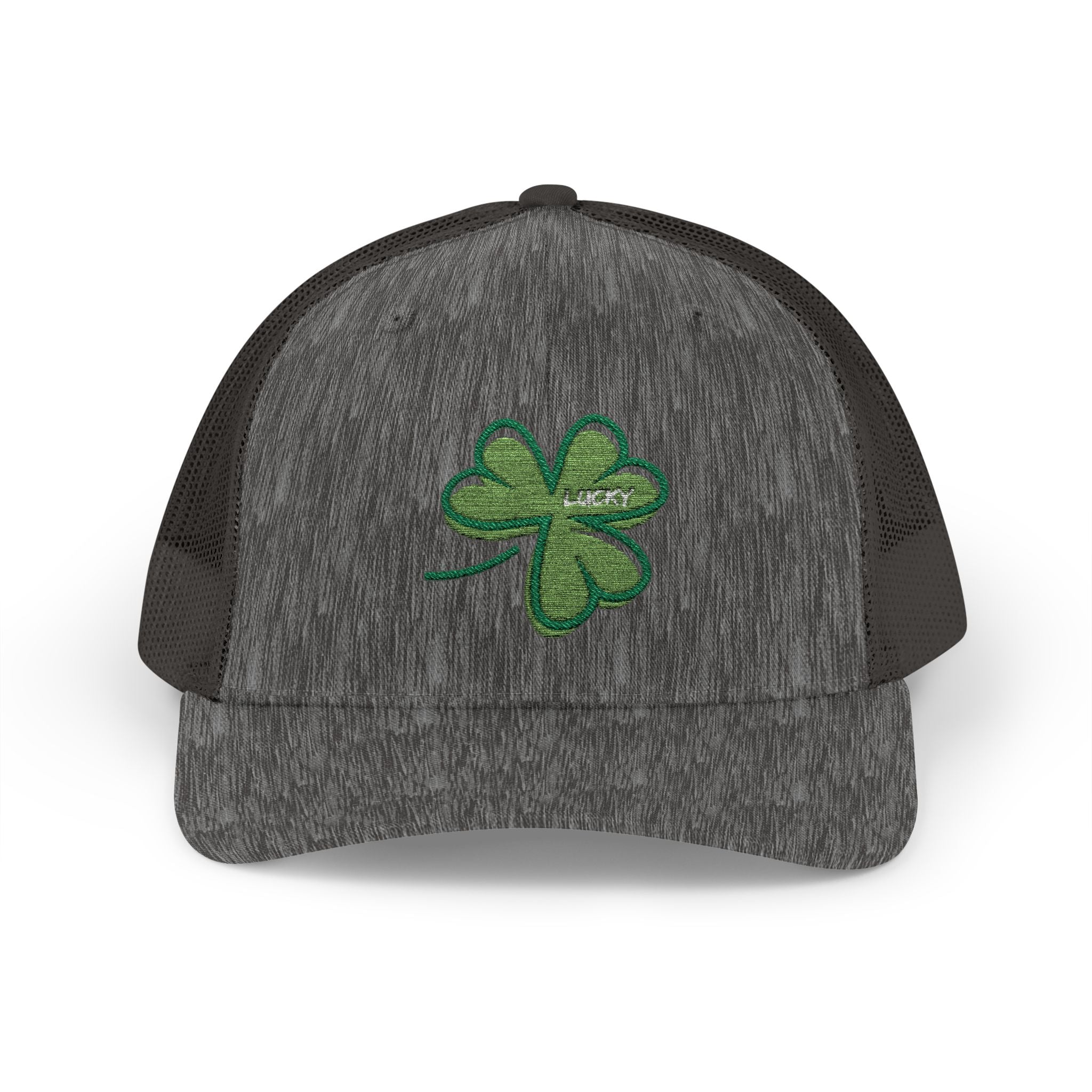 St. Patrick's Day Lucky 4-Leaf Clover Snapback Trucker Cap