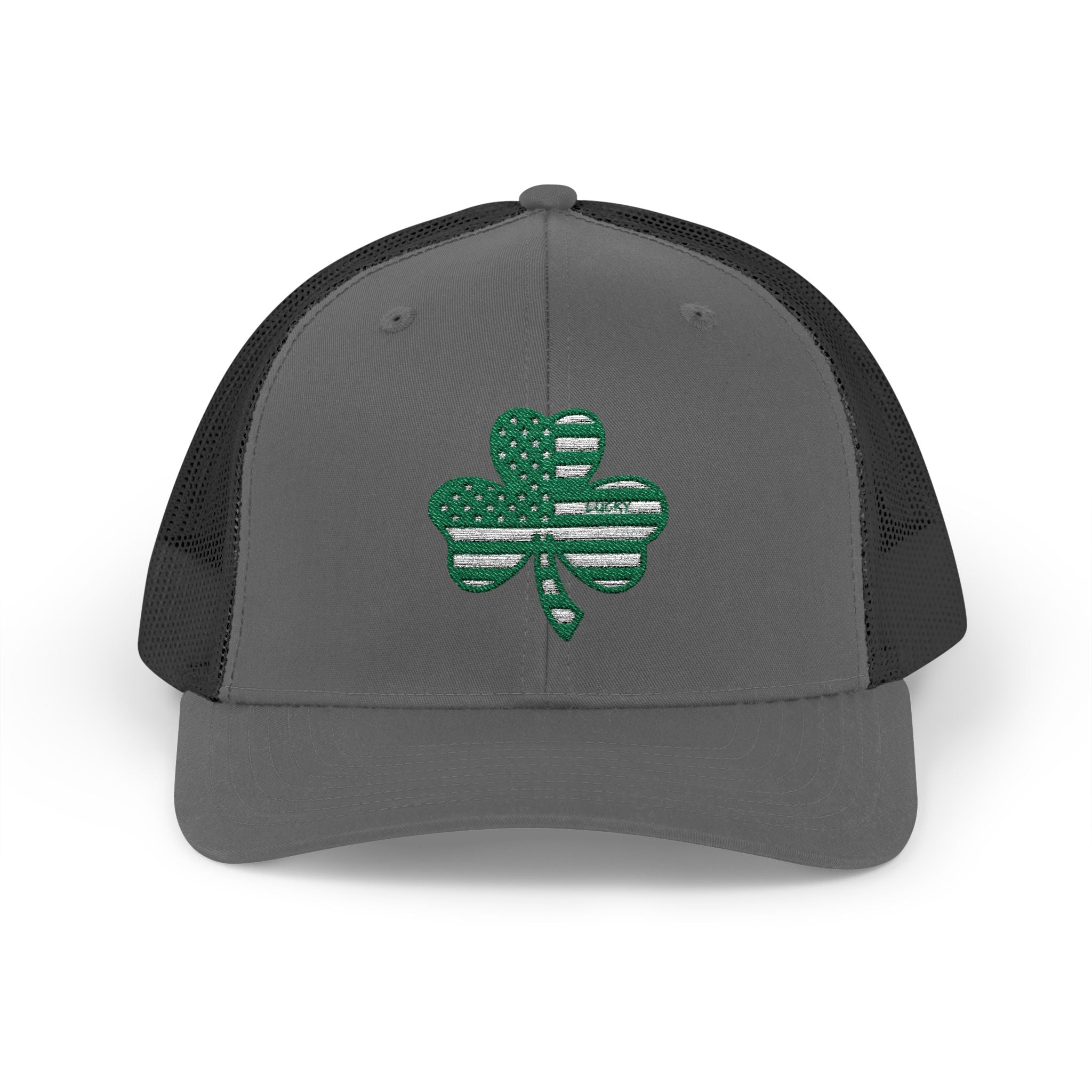 St. Patrick's Day Lucky 4-Leaf Clover Snapback Trucker Cap
