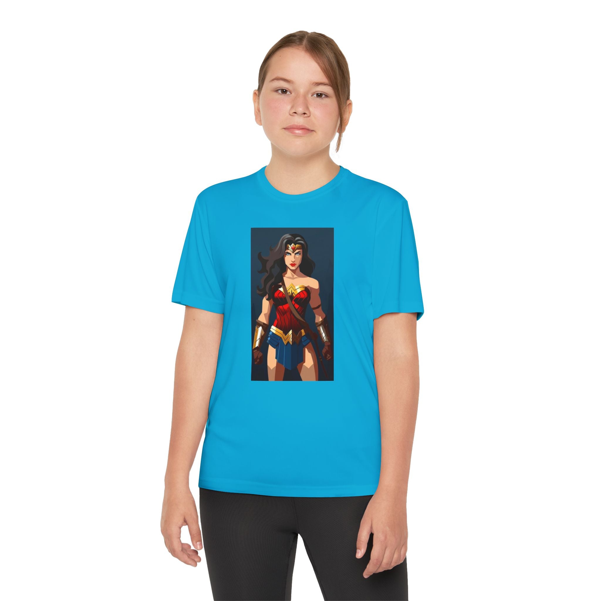 Superhero Youth T-Shirt Sports Graphic Tee, Cool Athletic Shirt for Kids