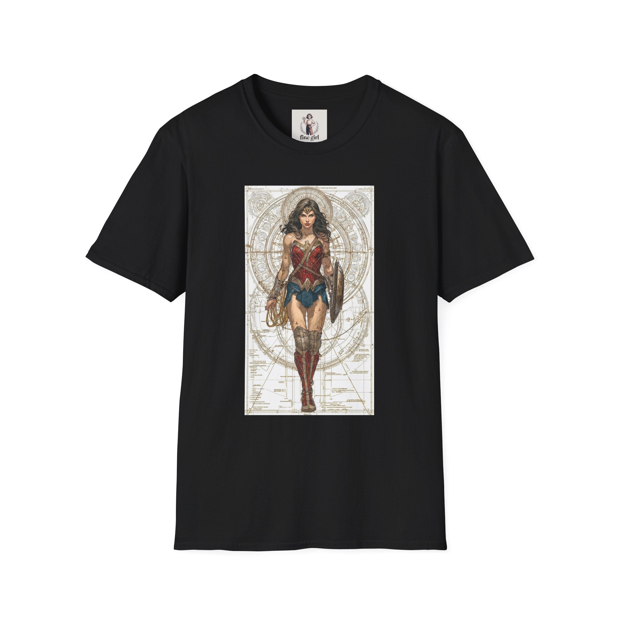 Wonder Woman Superhero Marvel Unisex Softstyle T-Shirt, Comic Book Tee, Geeky Clothing, Cosplay Costume Top