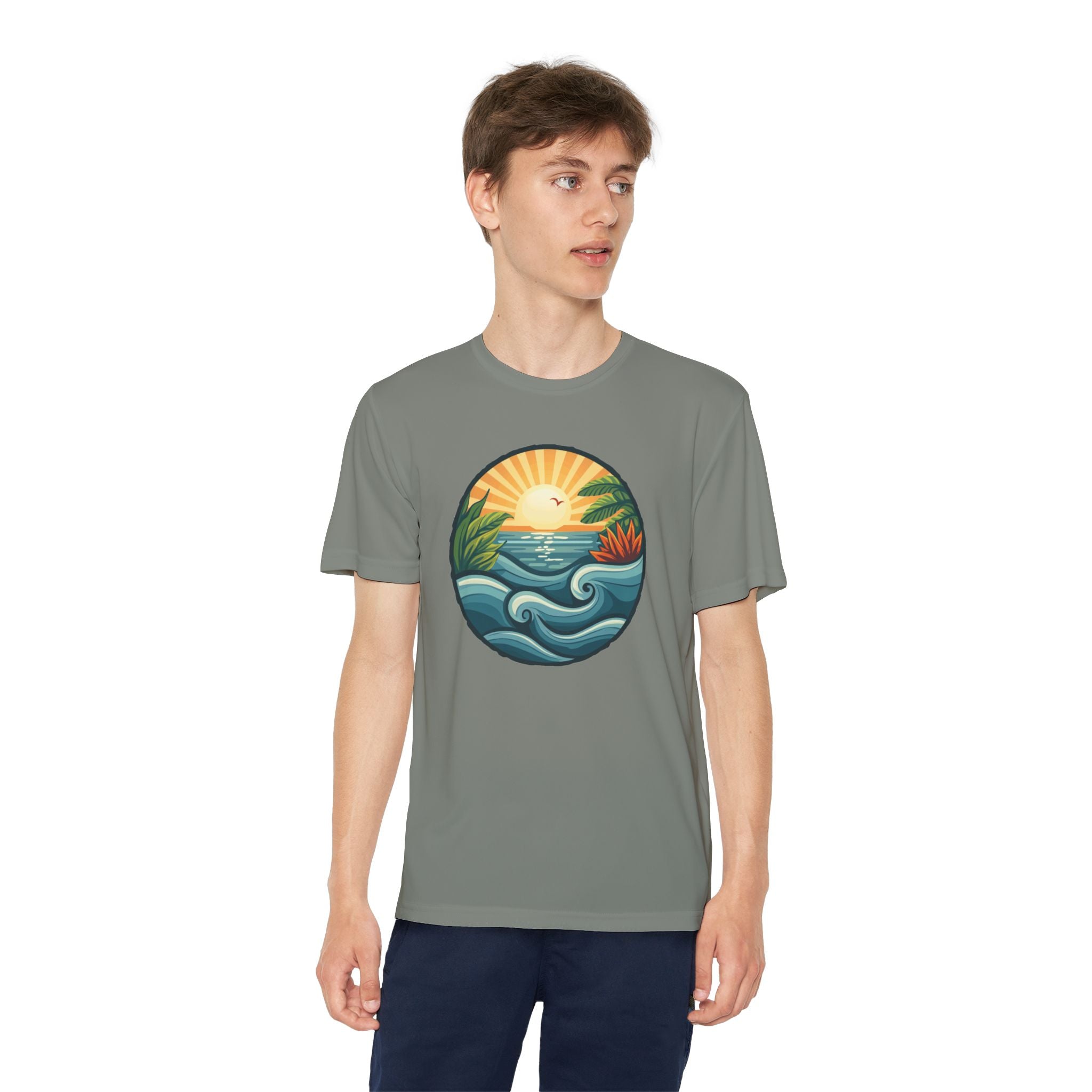 Beach Shirt Youth Competitor Tee, Kids Surf Tee, Summer Vacation Top, Ocean Lover T-Shirt, Coastal Clothing