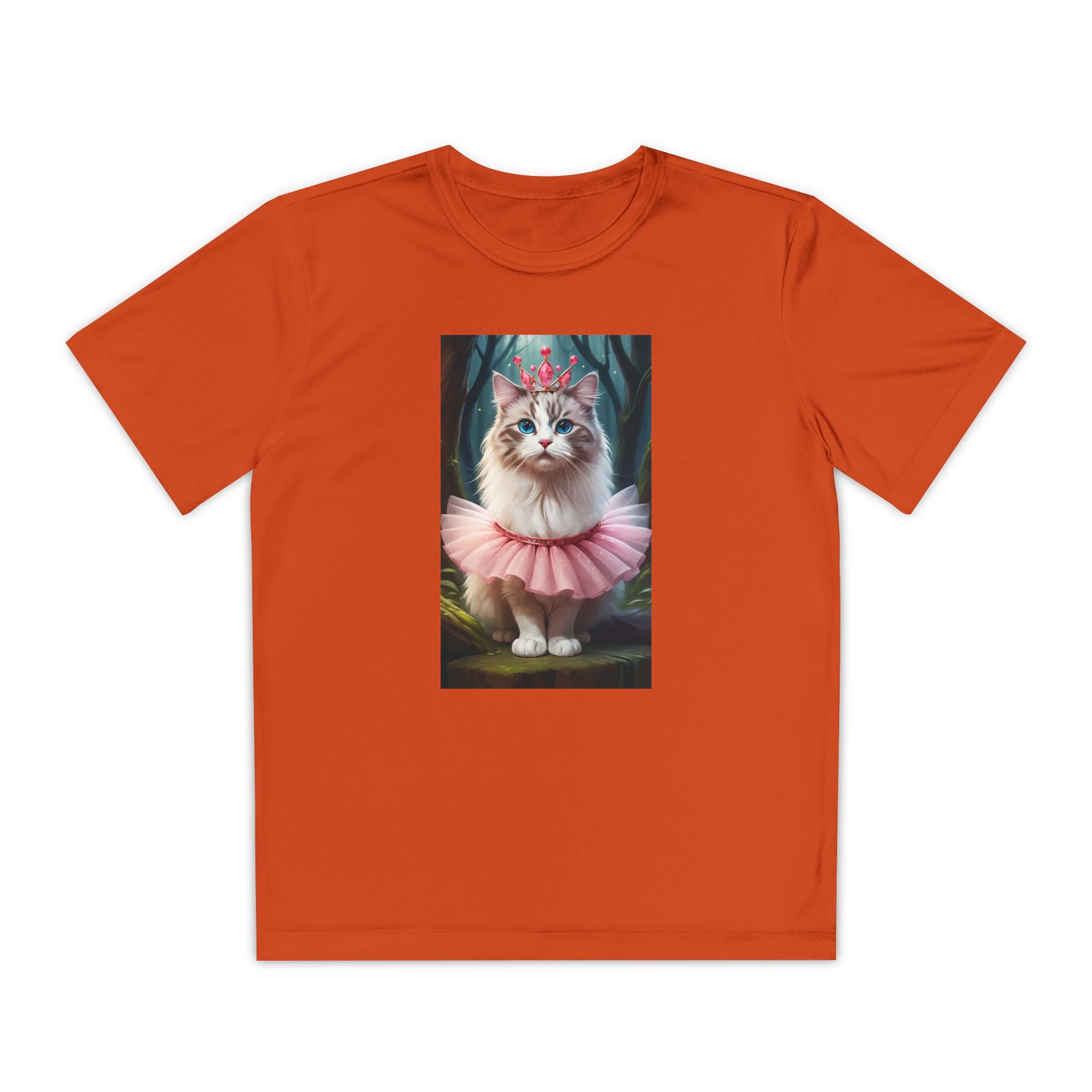 Graphic Tee, Cute Cartoon Kitten, Kids Animal Lover Shirt, Kitty Princess Design, Youth Tee for Girls and Boys, Funny Cat Shirt, Gift for