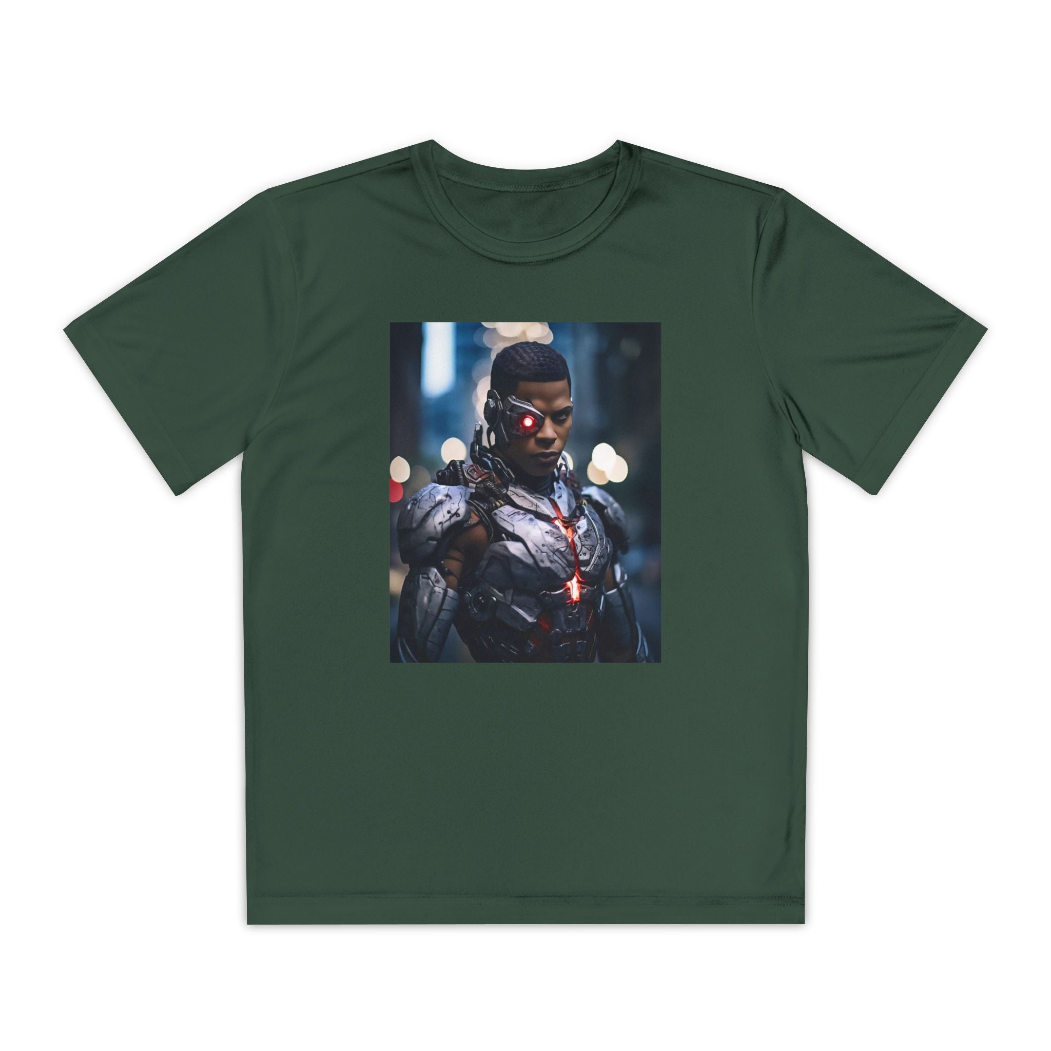 Cyborg Superhero Marvel Patriotic, Kids Graphic T-Shirt, Boys Hero Top, Girls Comic Book Clothing, Birthday