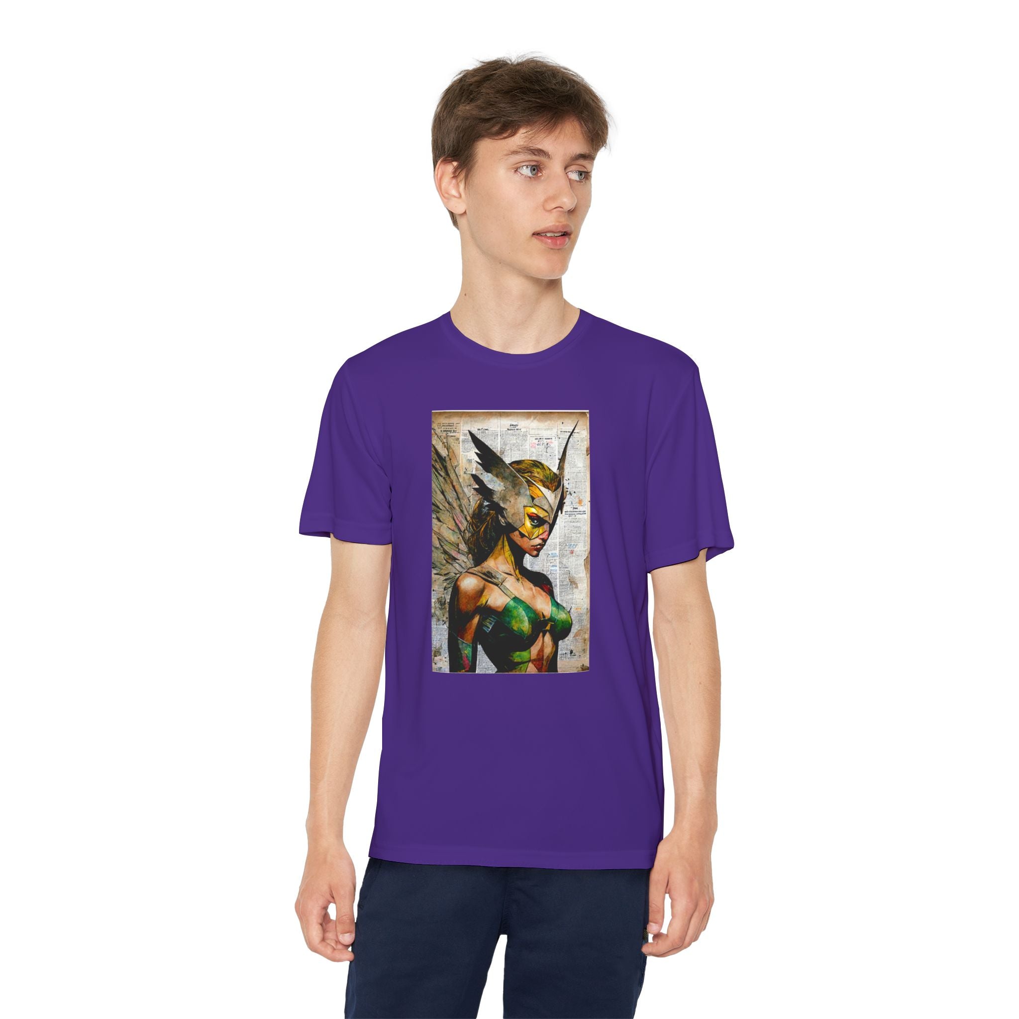 Superhero Youth T-Shirt Sports Graphic Tee, Cool Athletic Shirt for Kids