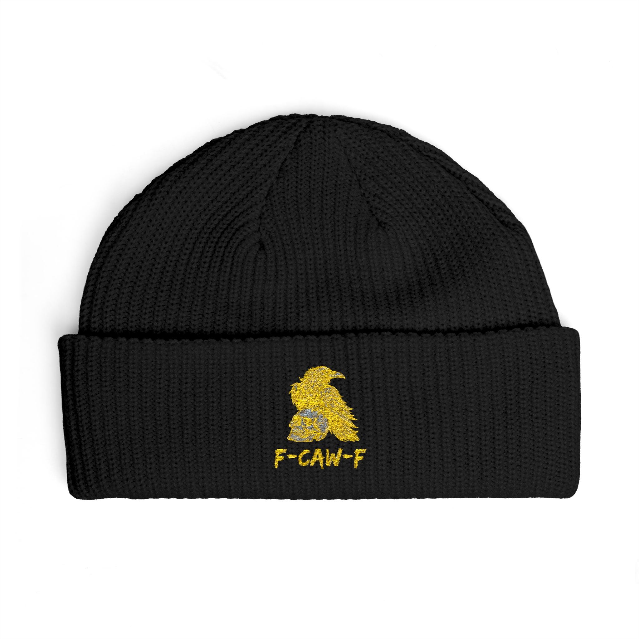 F-CAW-F Beanie Hat - Knit Winter Cap, Warm Headwear, Cozy Skull Cap, Cute Slouchy Beanie, Stylish Knit Beanie