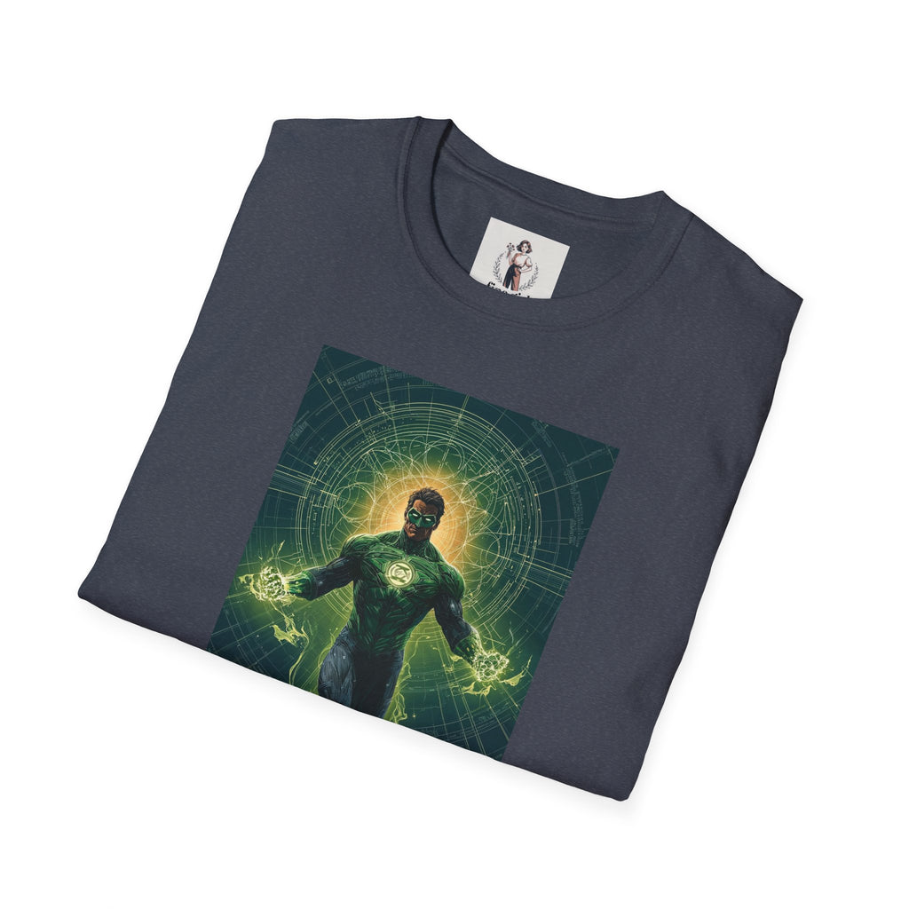 Green Lantern Superhero Marvel Unisex Softstyle T-Shirt, Comic Book Tee, Graphic Novel Shirt, Geeky Clothing, Cosplay Costume Top