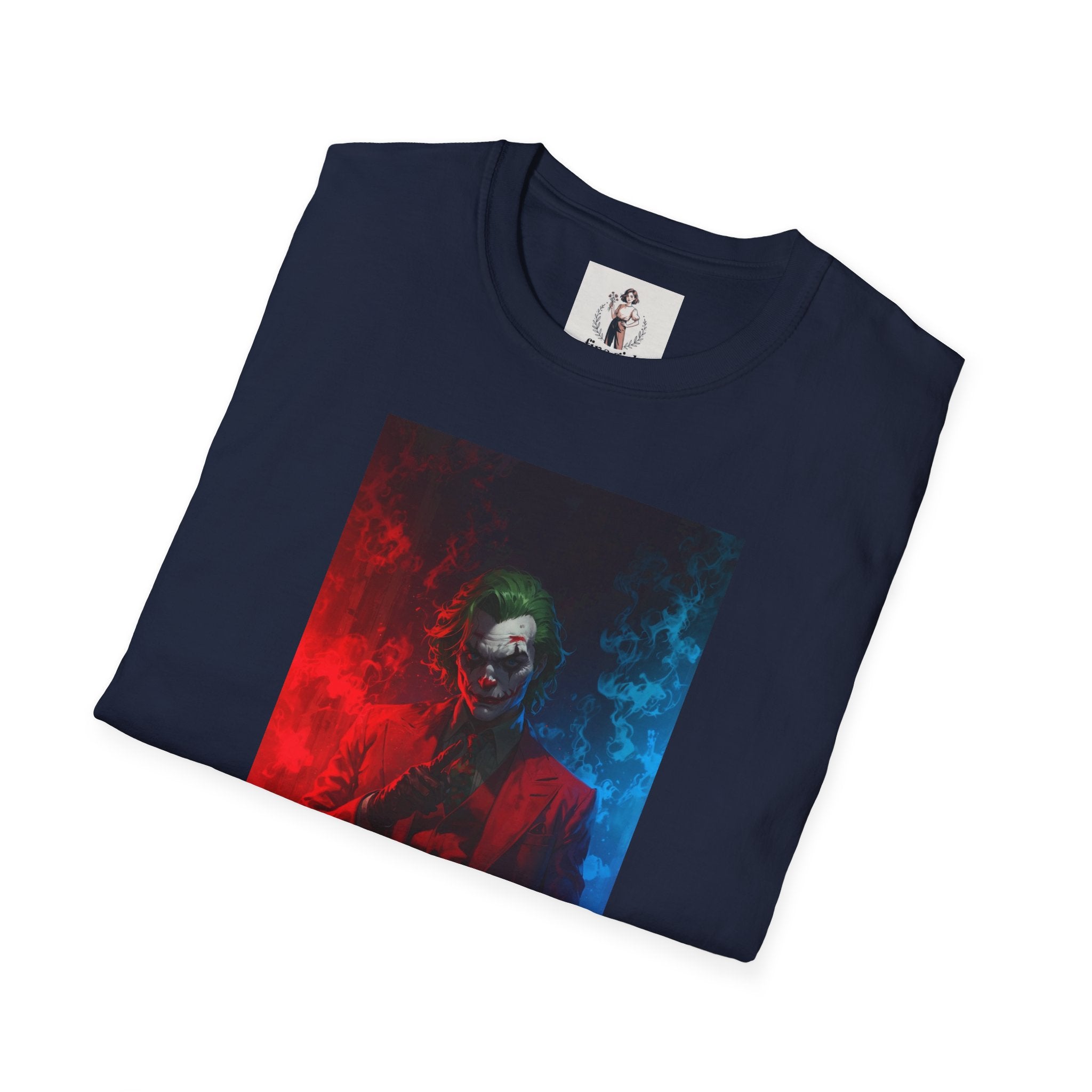 The Joker Superhero Marvel Unisex Softstyle T-Shirt, Comic Book Tee, Geeky Clothing, Cosplay Costume Top