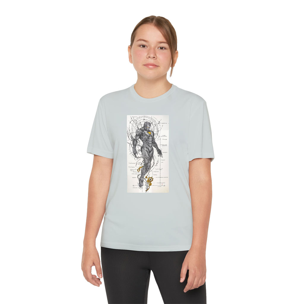 Superhero Youth T-Shirt Sports Graphic Tee, Cool Athletic Shirt for Kids