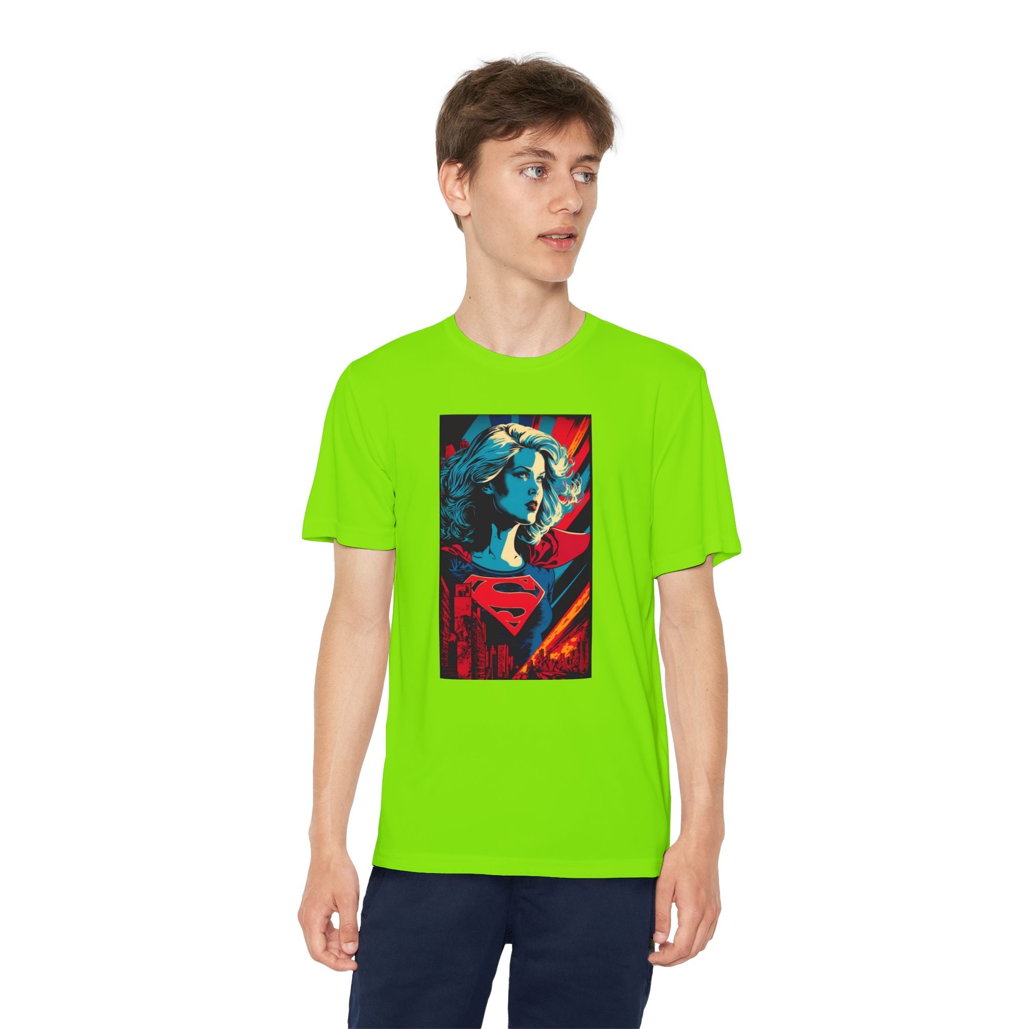 Superhero Youth T-Shirt Sports Graphic Tee, Cool Athletic Shirt for Kids