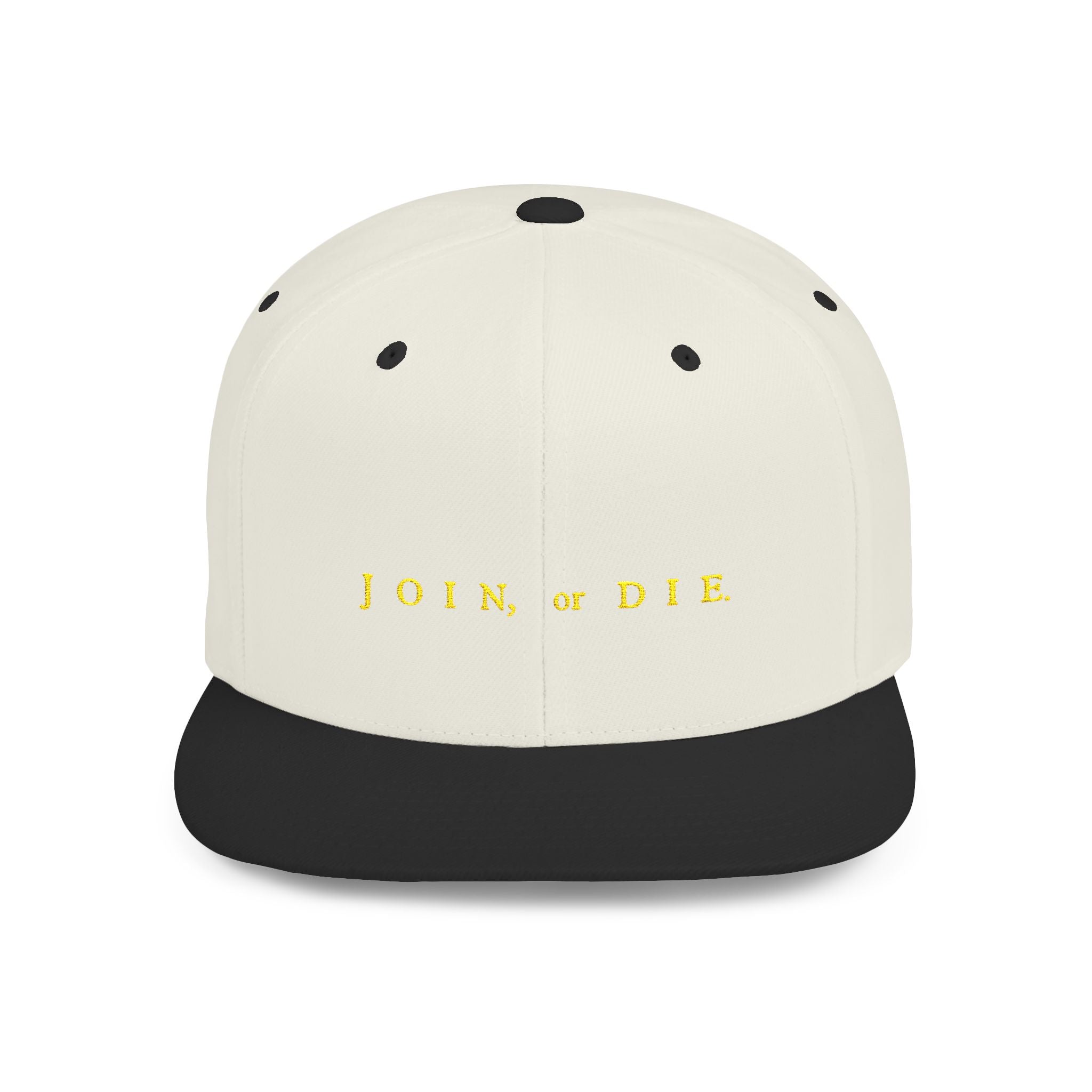 Join Or Die ~ Stylish Flat Bill Snapback Hat