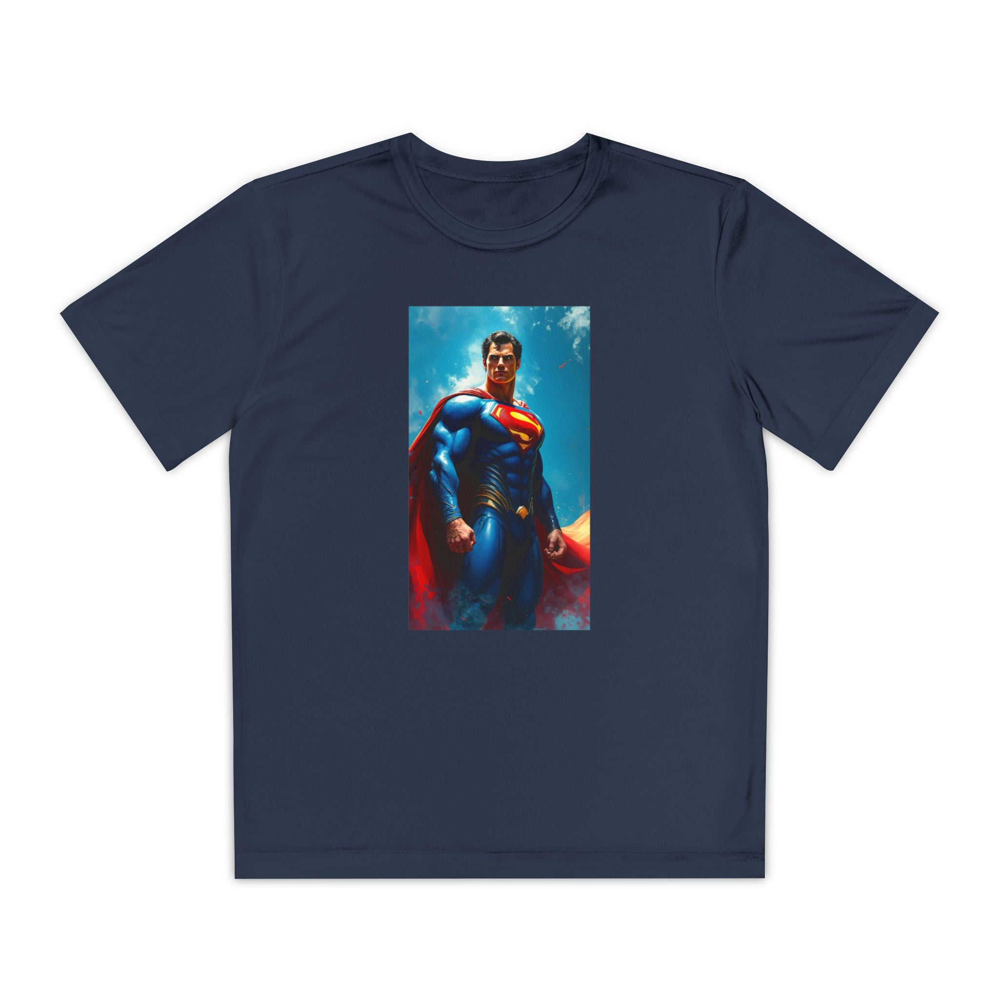 Superman Superhero Marvel T-Shirt, Youth Competitor Tee,  Kids Comic Book Hero Top, Children's Graphic Tee, Youth Super Power T-Shirt