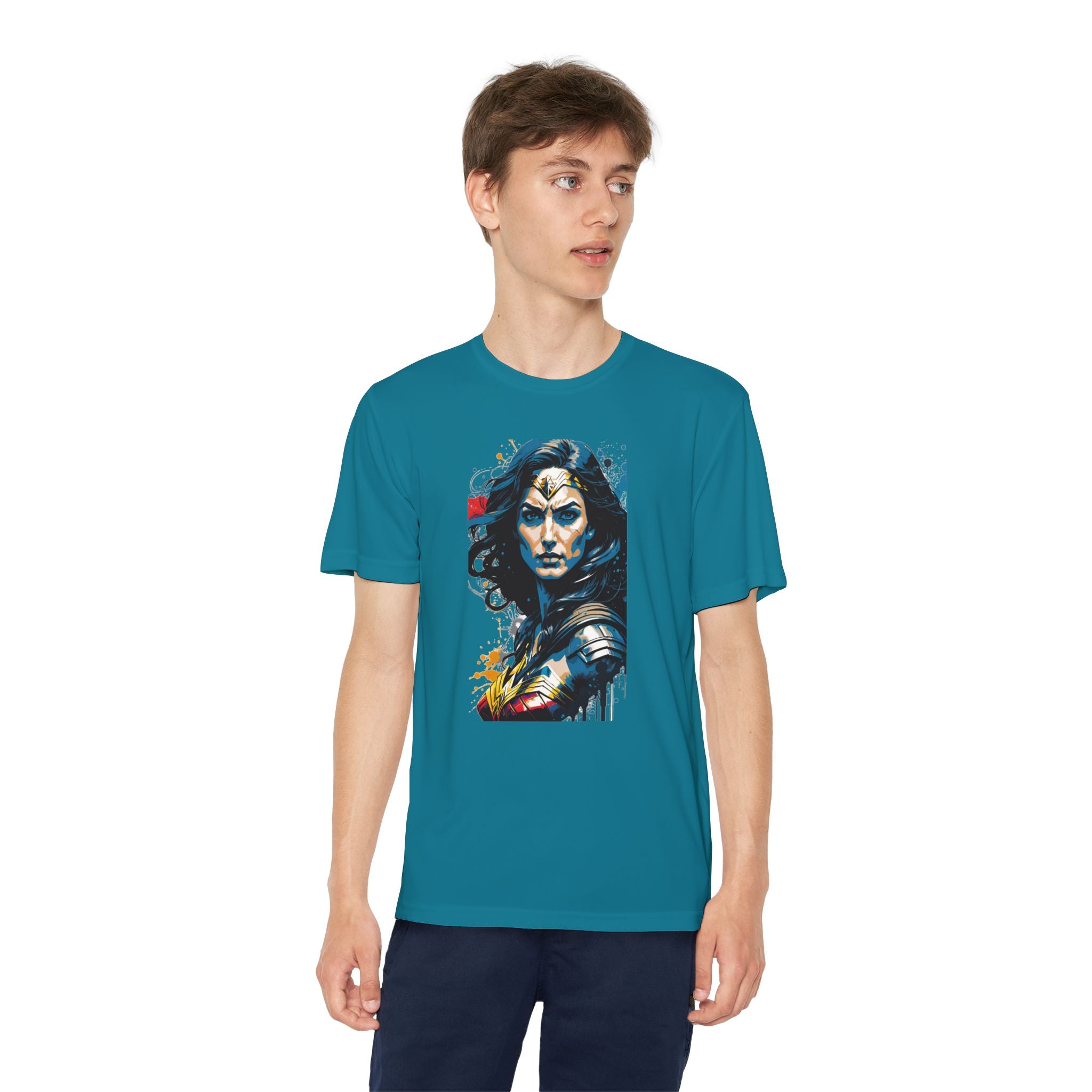 Superhero Youth T-Shirt Sports Graphic Tee, Cool Athletic Shirt for Kids