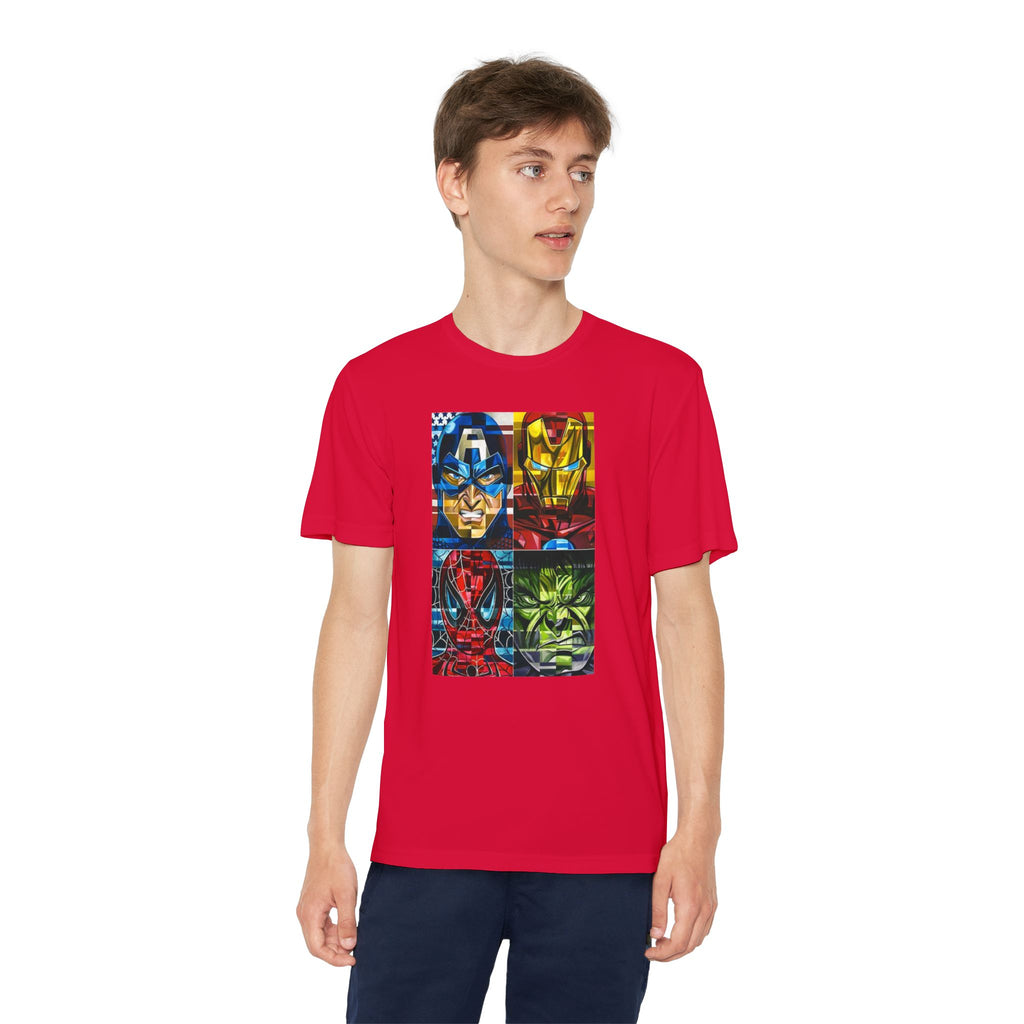 Advengers Youth T-Shirt Sports Graphic Tee, Cool Athletic Shirt for Kids, Perfect for Sports Events, Team Spirit