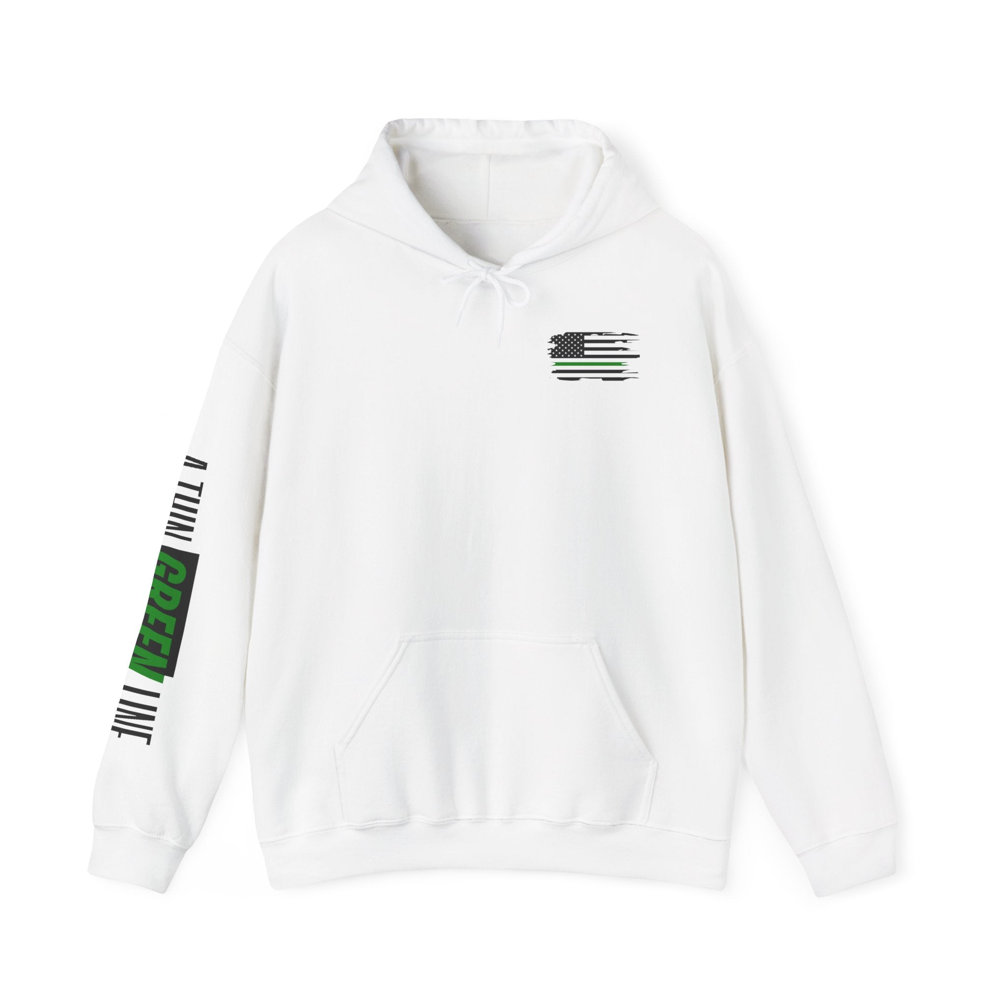 Military Patriotic Hoodie, Thin Green Line Sweatshirt, Unisex Hooded Jacket, Support Our Troops Apparel, Military Gift, Patriotic Clothing