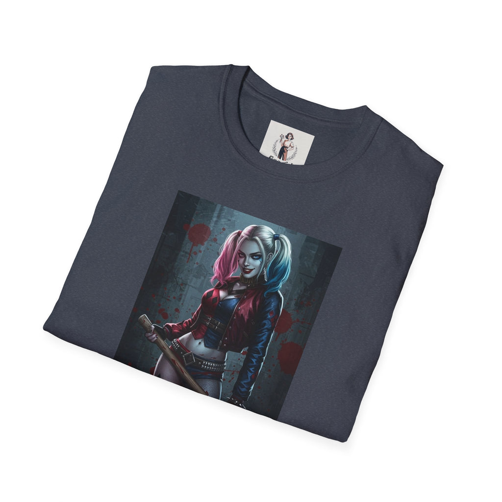 Haily Quinn Superhero Marvel Unisex Softstyle T-Shirt, Comic Book Tee, Graphic Novel Shirt, Geeky Clothing, Cosplay Costume Top