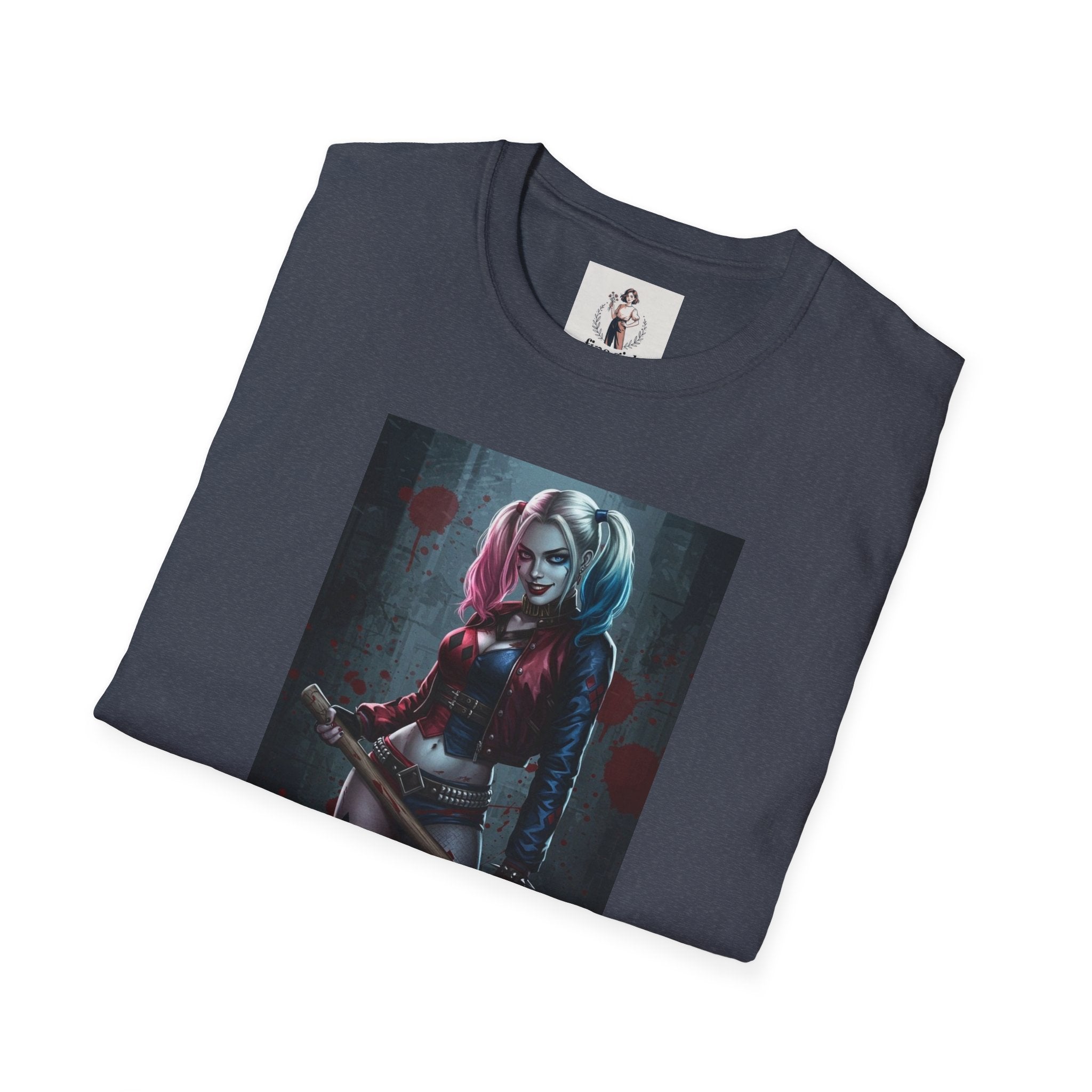 Haily Quinn Superhero Marvel Unisex Softstyle T-Shirt, Comic Book Tee, Graphic Novel Shirt, Geeky Clothing, Cosplay Costume Top