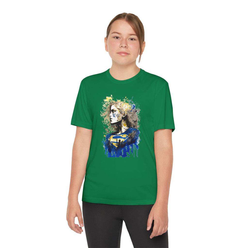 Superhero Youth T-Shirt Sports Graphic Tee, Cool Athletic Shirt for Kids