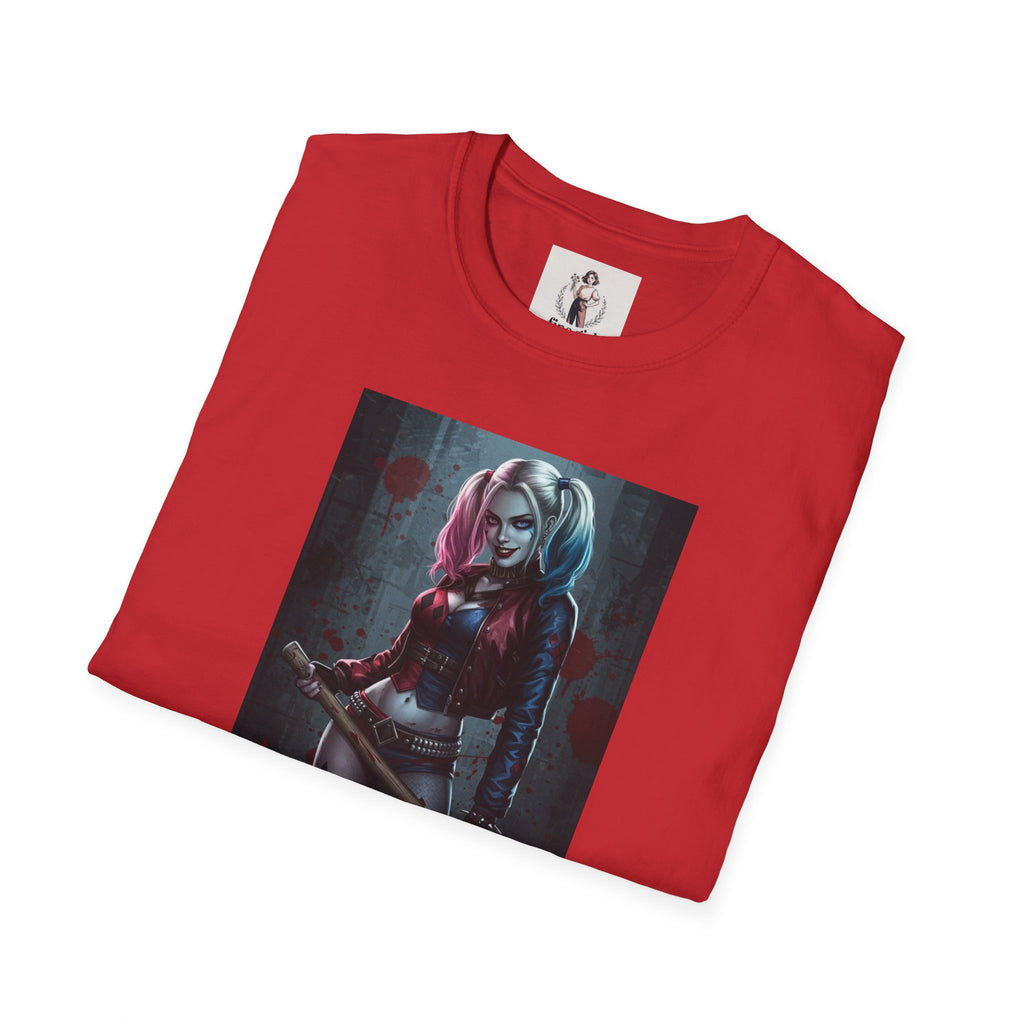 Haily Quinn Superhero Marvel Unisex Softstyle T-Shirt, Comic Book Tee, Graphic Novel Shirt, Geeky Clothing, Cosplay Costume Top