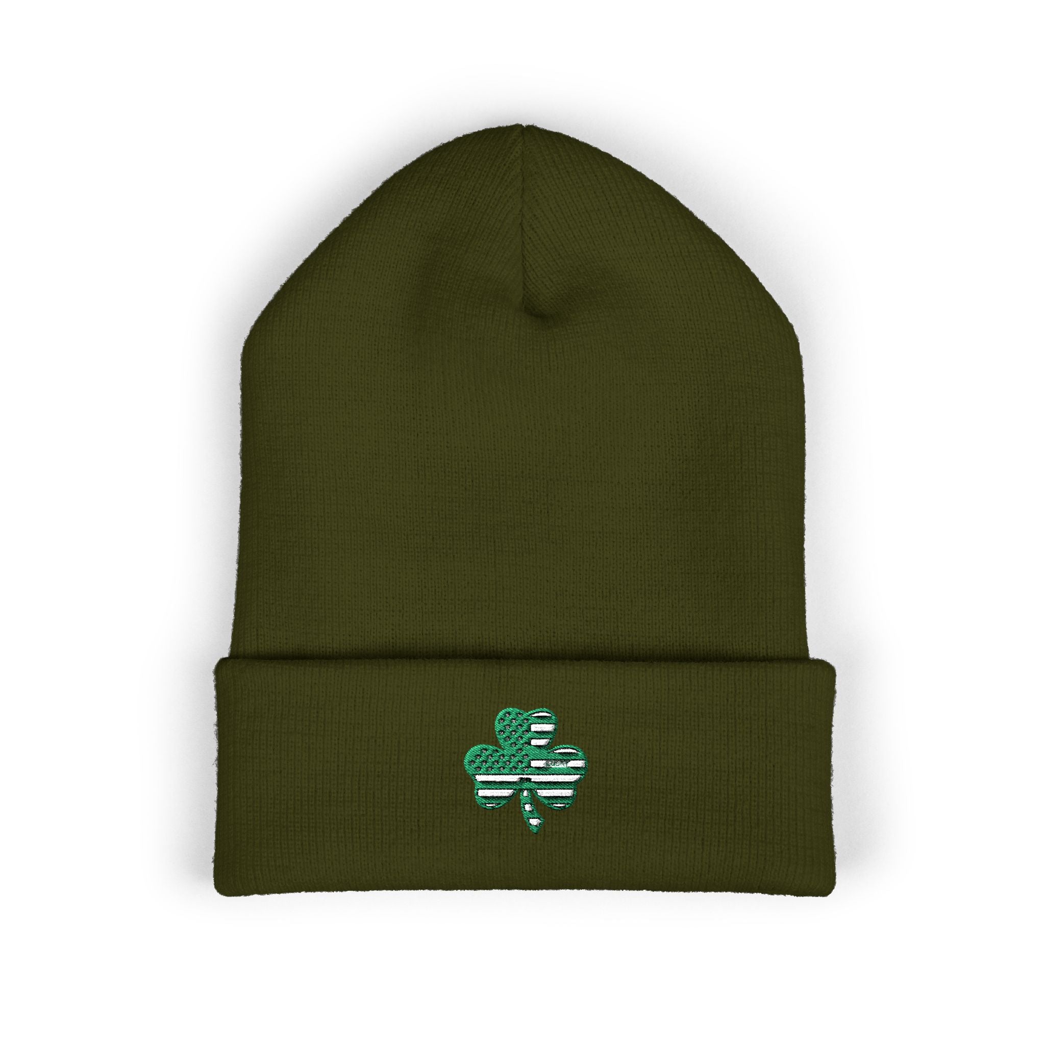 St. Patrick's Day 4-Leaf Clover Embroidered Beanie