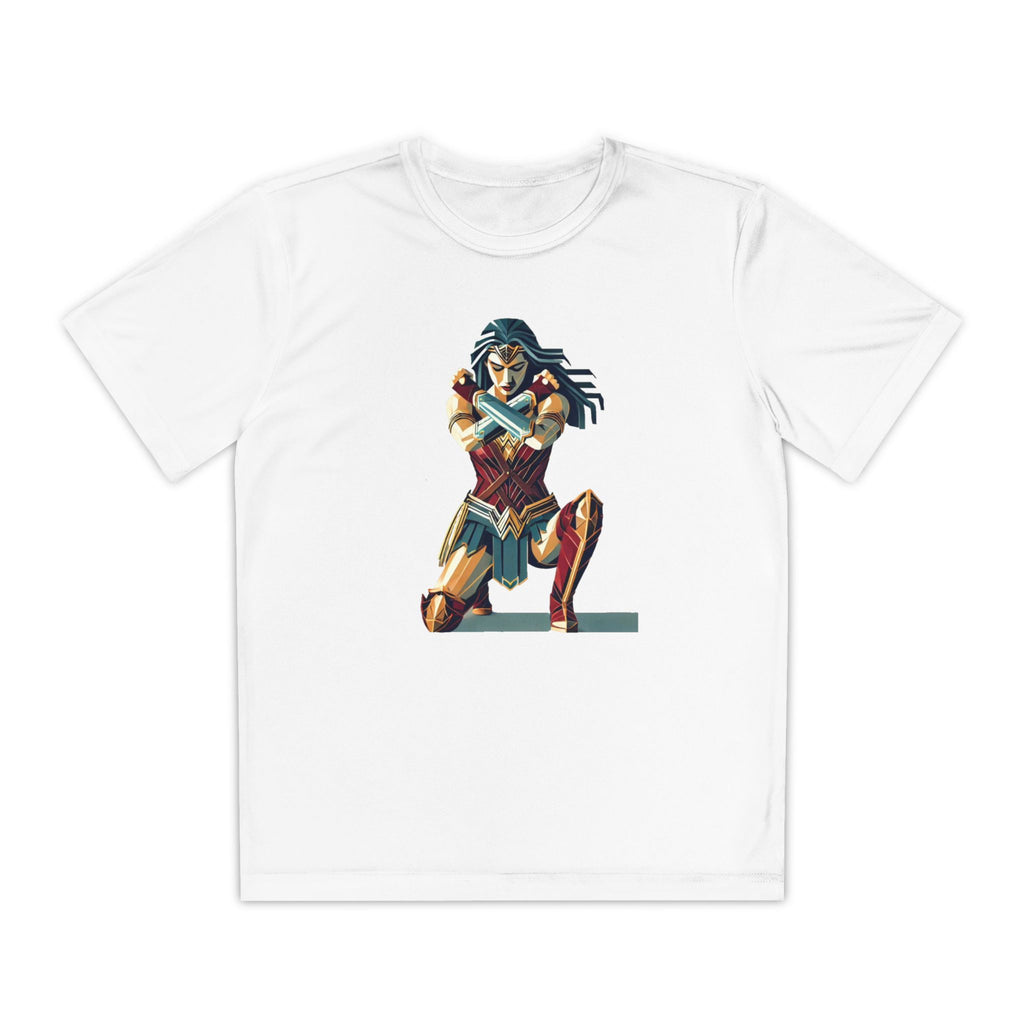 Wonder Woman Youth T-Shirt Sports Graphic Tee, Cool Athletic Shirt for Kids, Perfect for Sports Events, Team Spirit