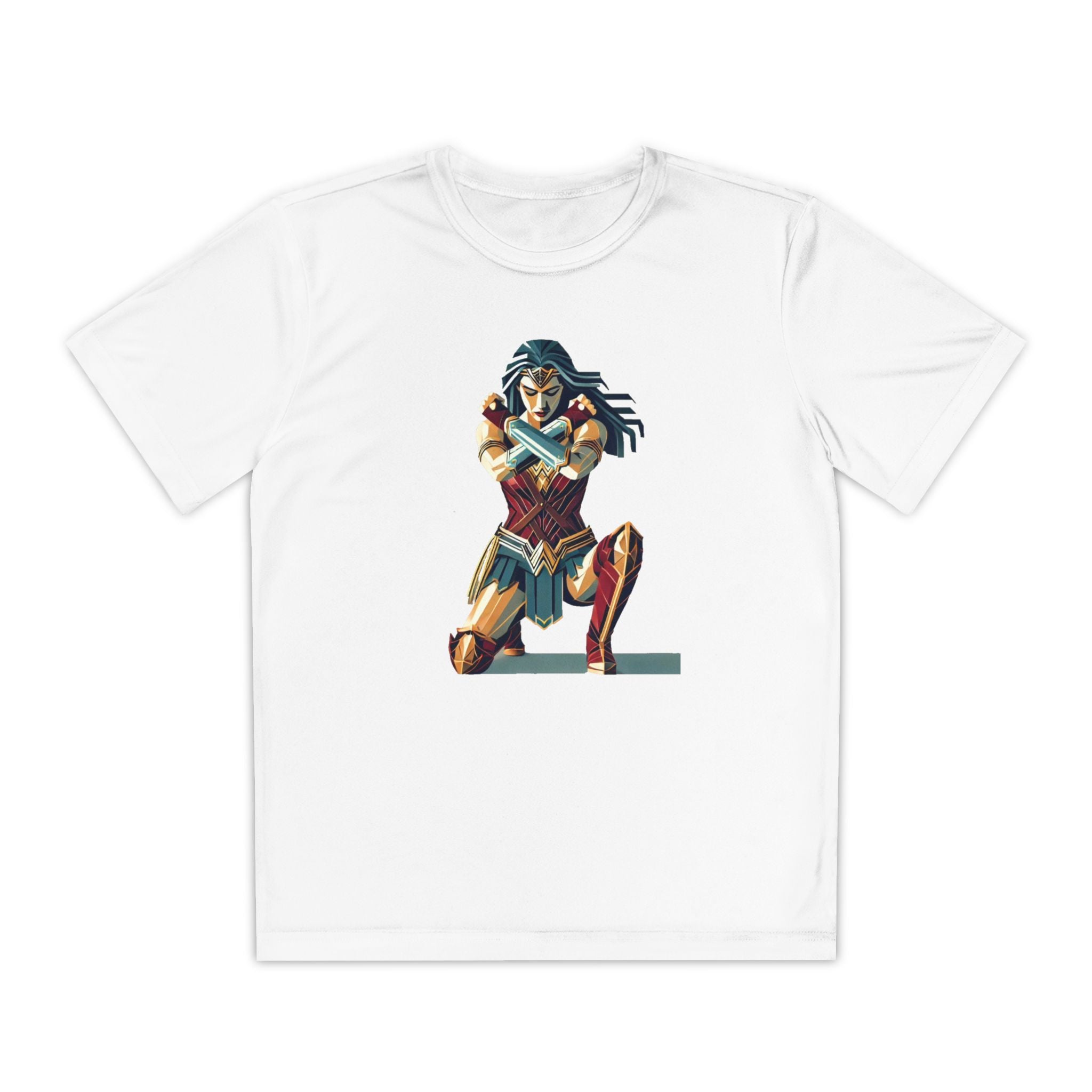 Wonder Woman Youth T-Shirt Sports Graphic Tee, Cool Athletic Shirt for Kids, Perfect for Sports Events, Team Spirit