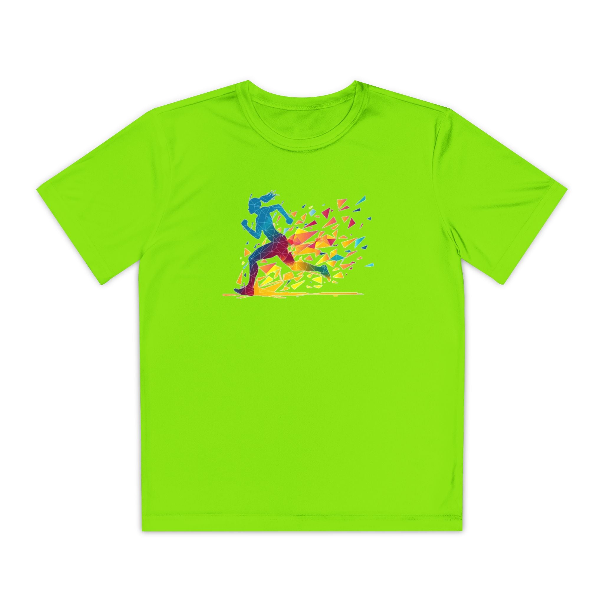 Running Youth T-Shirt Sports Graphic Tee, Cool Athletic Shirt for Kids, Perfect for Sports Events, Team Spirit