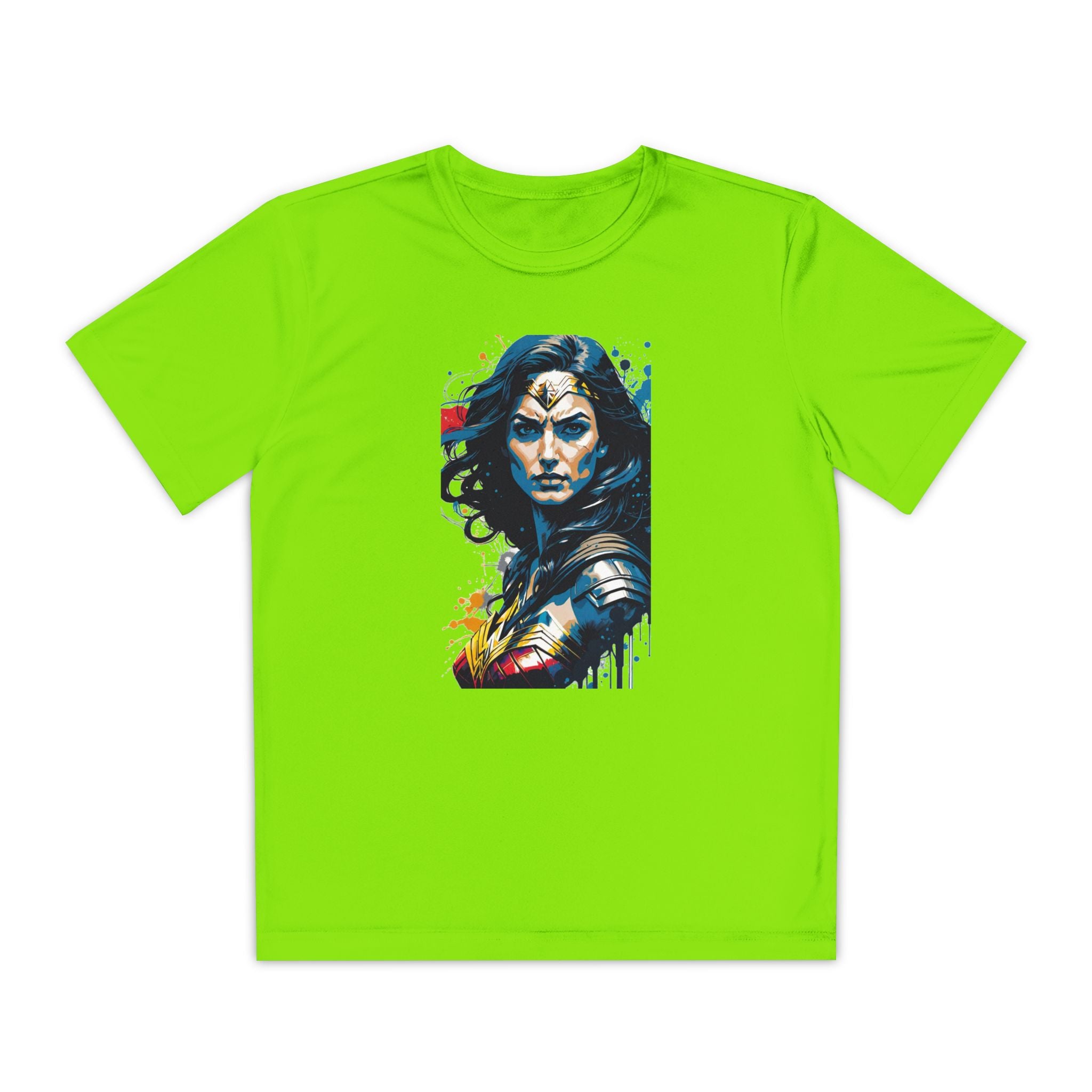 Superhero Youth T-Shirt Sports Graphic Tee, Cool Athletic Shirt for Kids