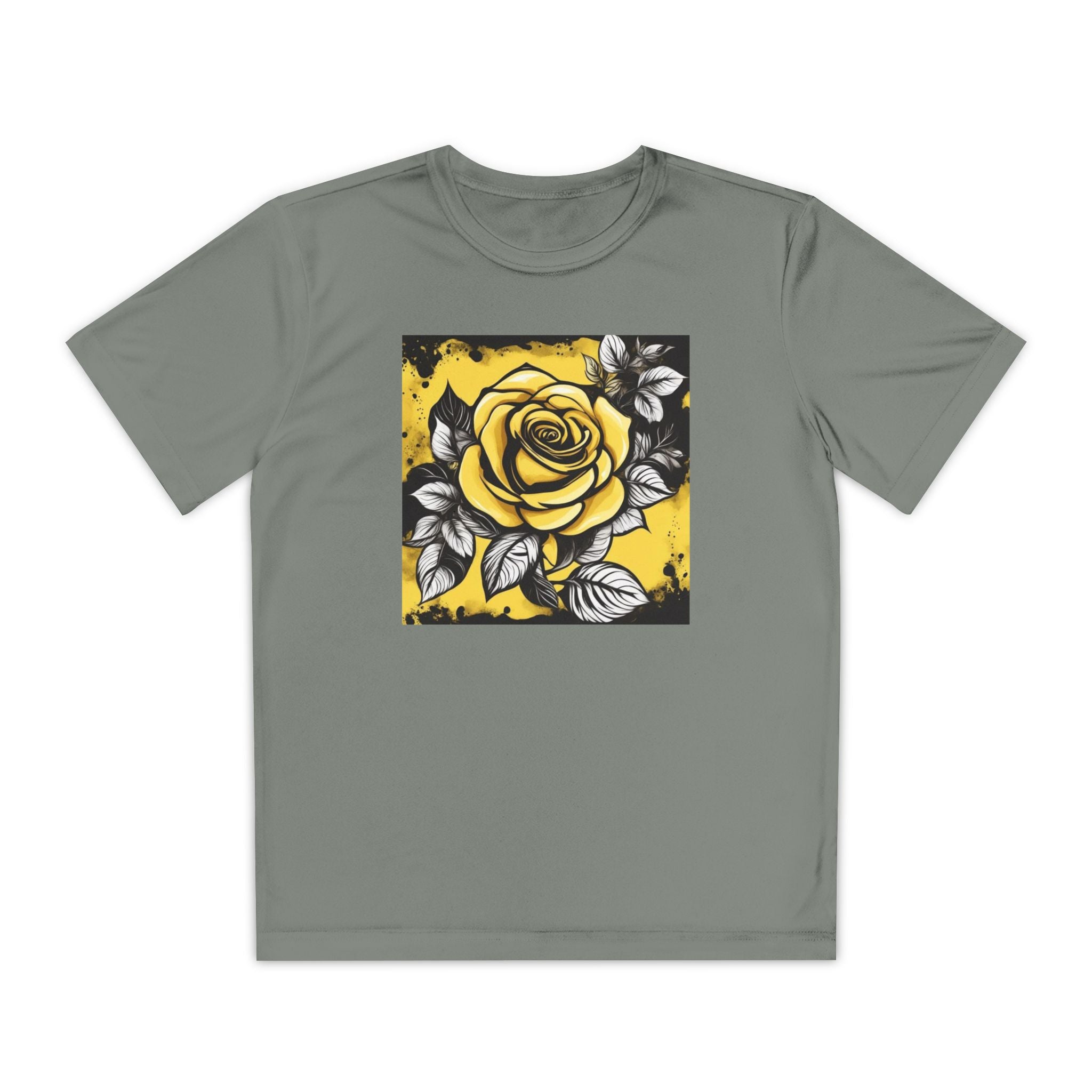Flower Youth Tshirt, Girls Floral Tee, Kids Spring Shirt, Children's Botanical Top, Teen Blossom T-Shirt