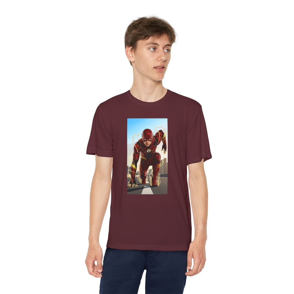 The Flash Superhero Marvel Youth T-Shirt, Kid's Superhero Tee, Children's Graphic Shirt, Comic Book Character Top, Kids Costume Apparel