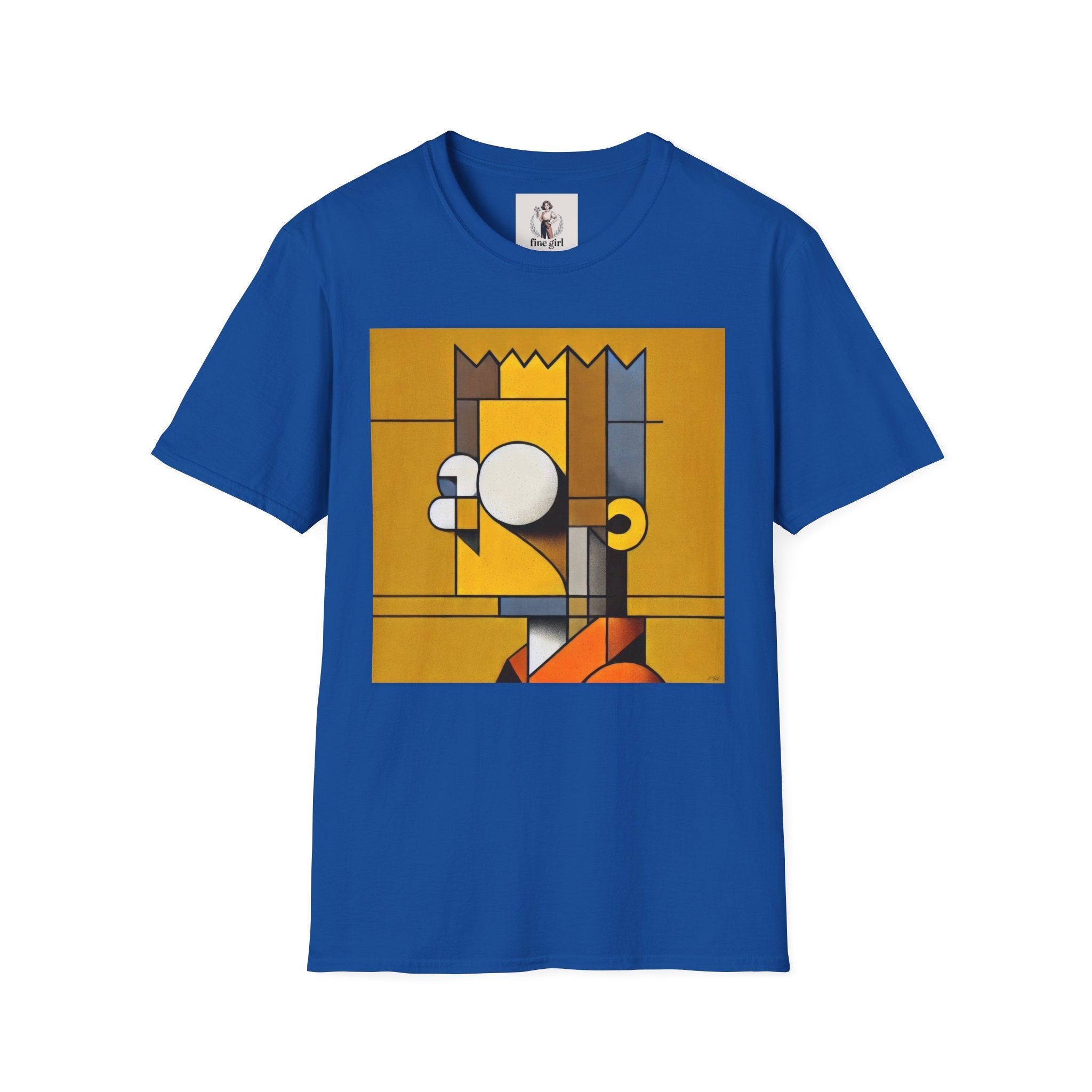 Bart Simpson TV Themed T-Shirt Unisex Softstyle T-Shirt