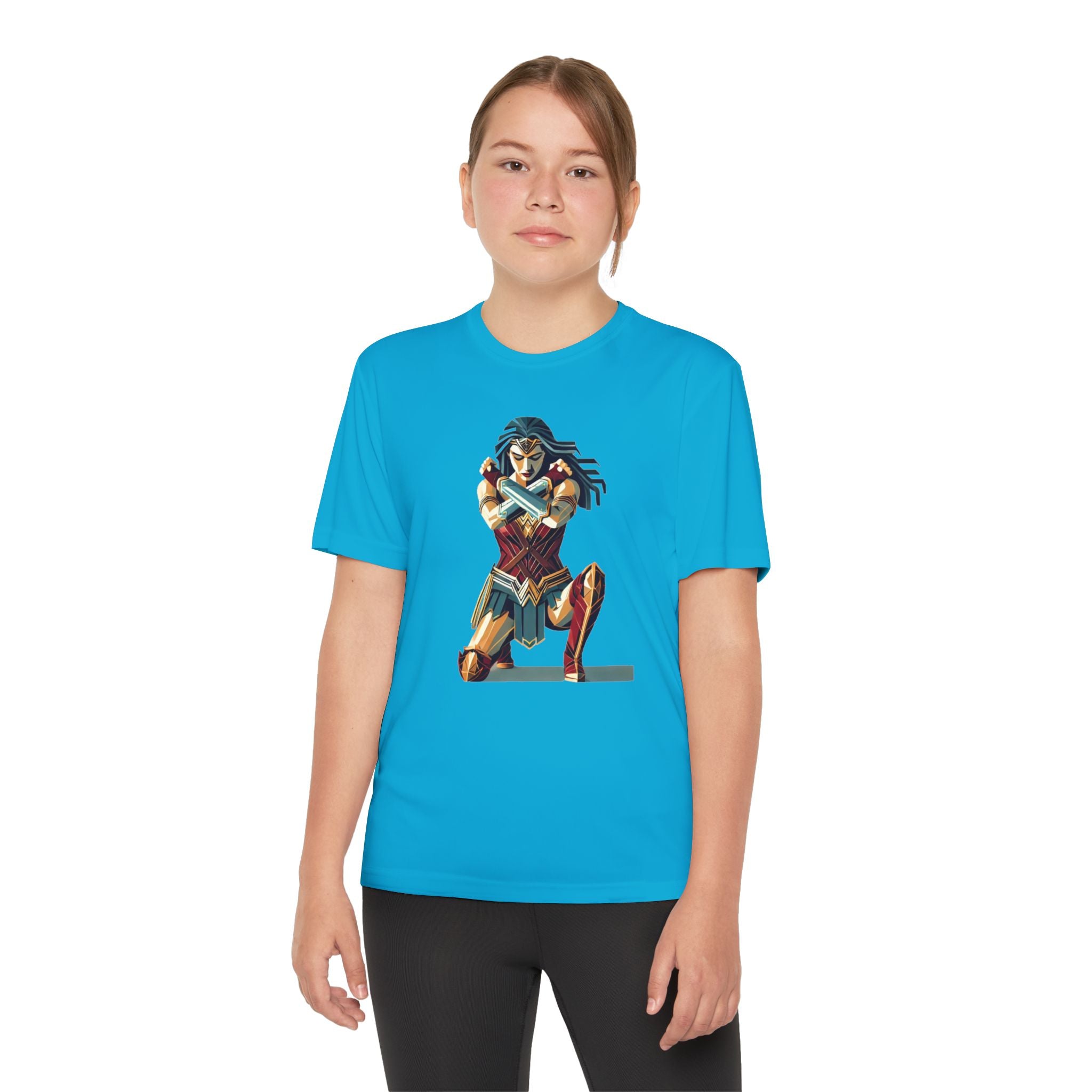 Wonder Woman Youth T-Shirt Sports Graphic Tee, Cool Athletic Shirt for Kids, Perfect for Sports Events, Team Spirit