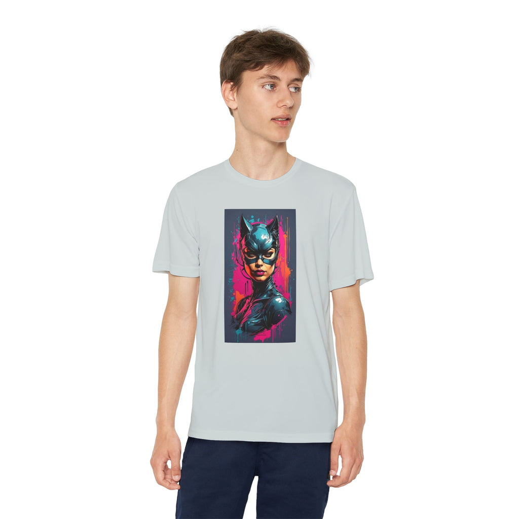 Superhero Youth T-Shirt Sports Graphic Tee, Cool Athletic Shirt for Kids