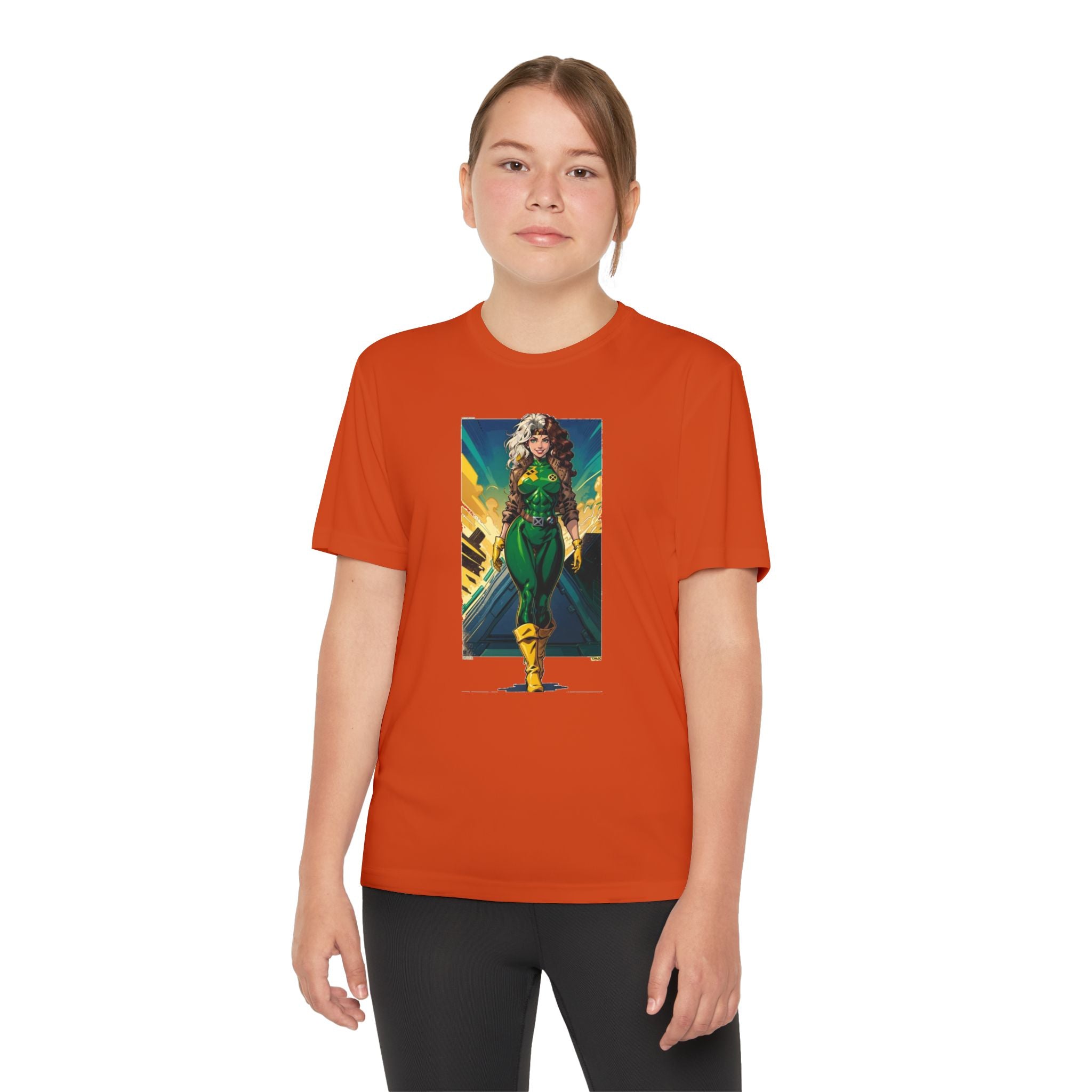 Superhero Youth T-Shirt Sports Graphic Tee, Cool Athletic Shirt for Kids