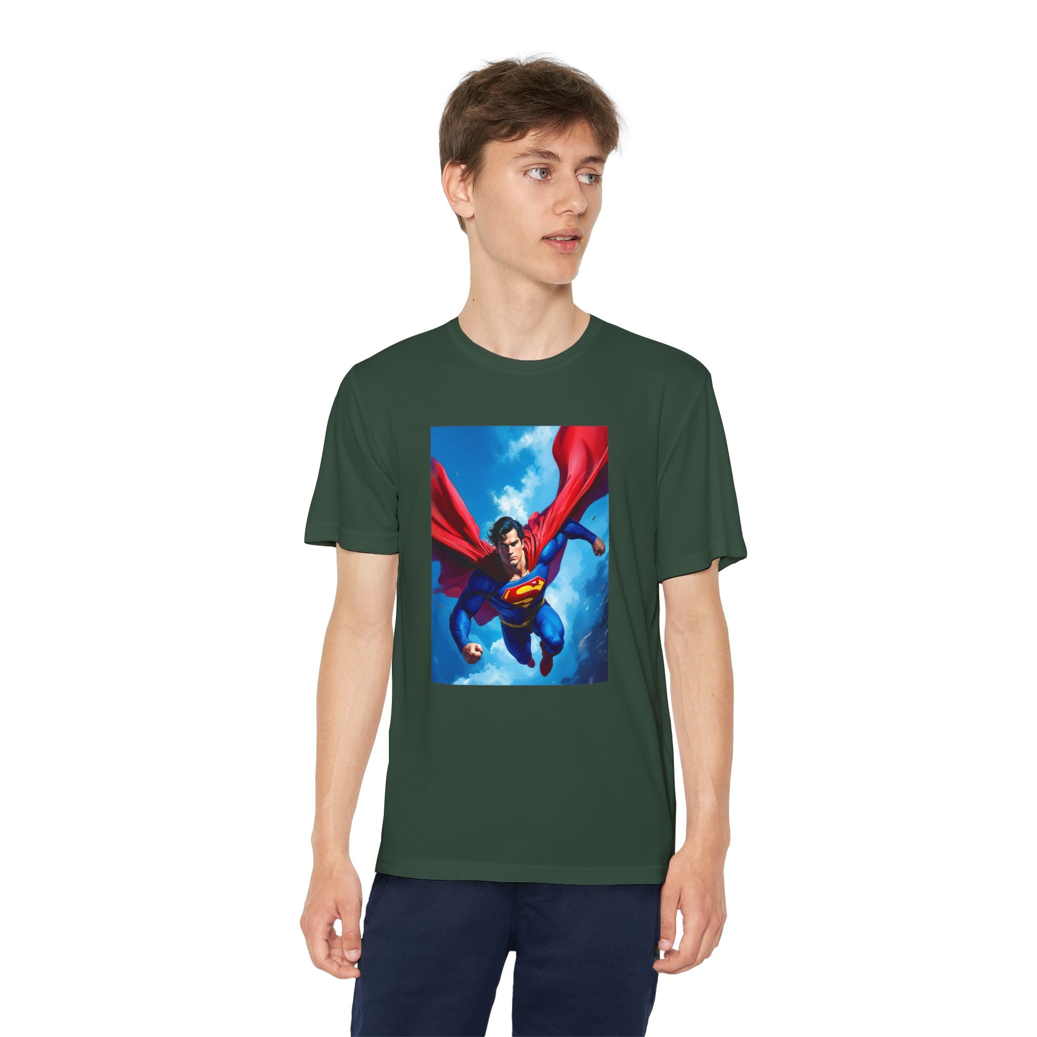 Superman Superhero Marvel T-Shirt, Youth Competitor Tee,  Kids Comic Book Hero Top, Children's Graphic Tee, Youth Super Power T-Shirt
