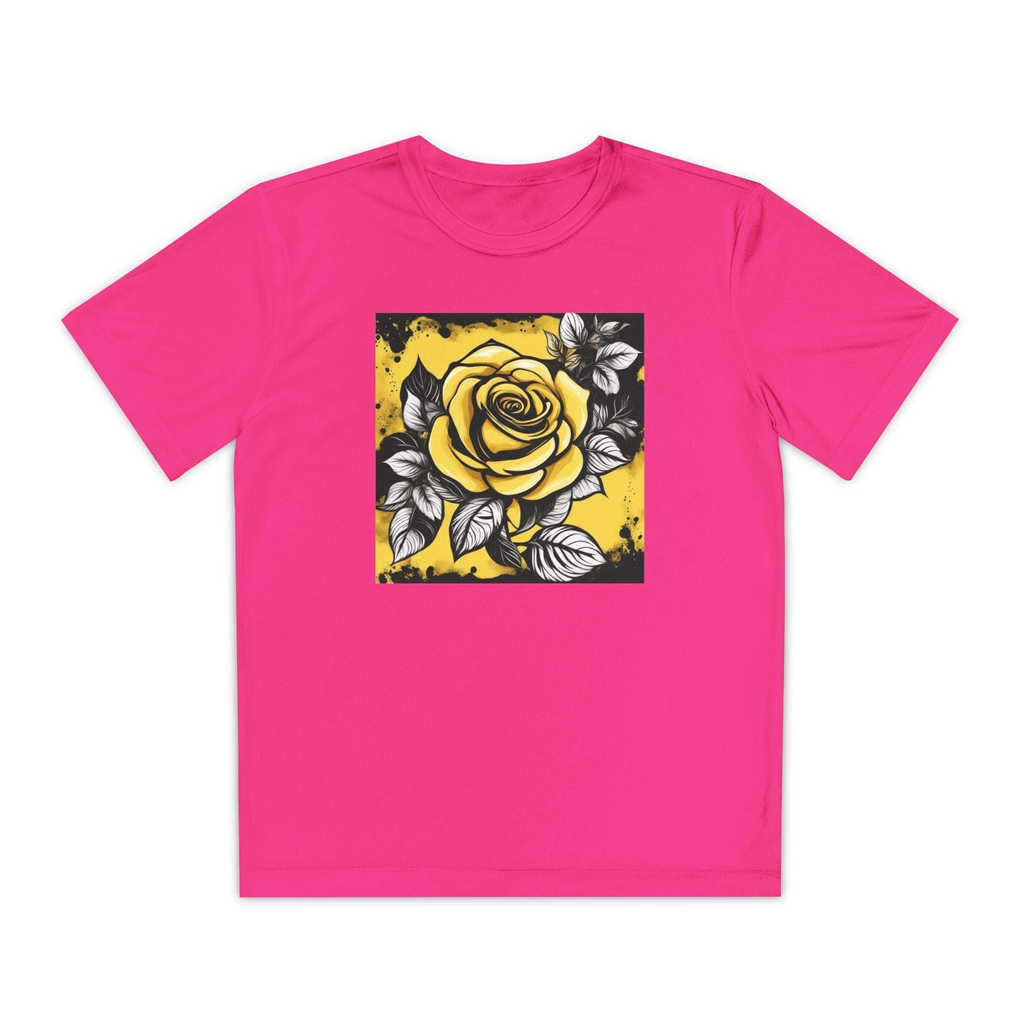 Flower Youth Tshirt, Girls Floral Tee, Kids Spring Shirt, Children's Botanical Top, Teen Blossom T-Shirt