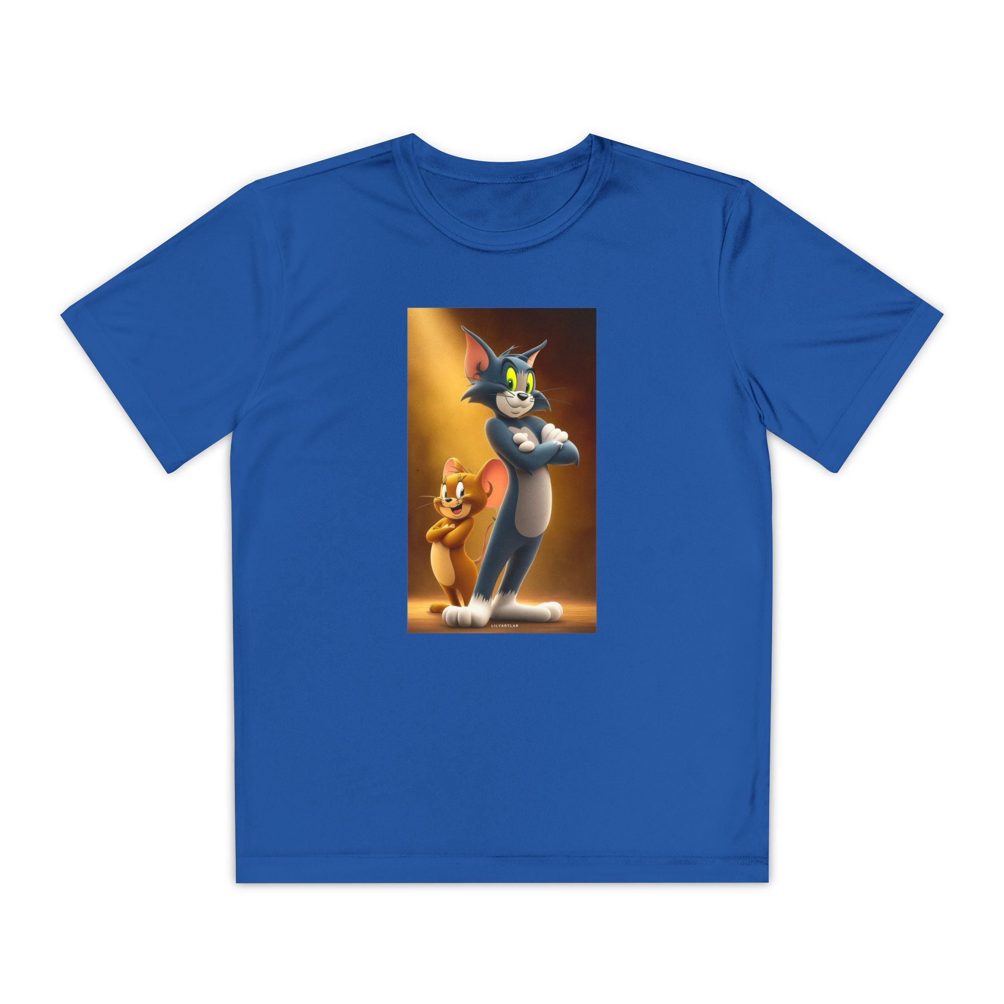 Youth Competitor Tee with Tom And Jerry design, Cartoon Graphic Kid's T-Shirt, Kids Tee, Children's Clothing, Funny Tee for Boys and Girls