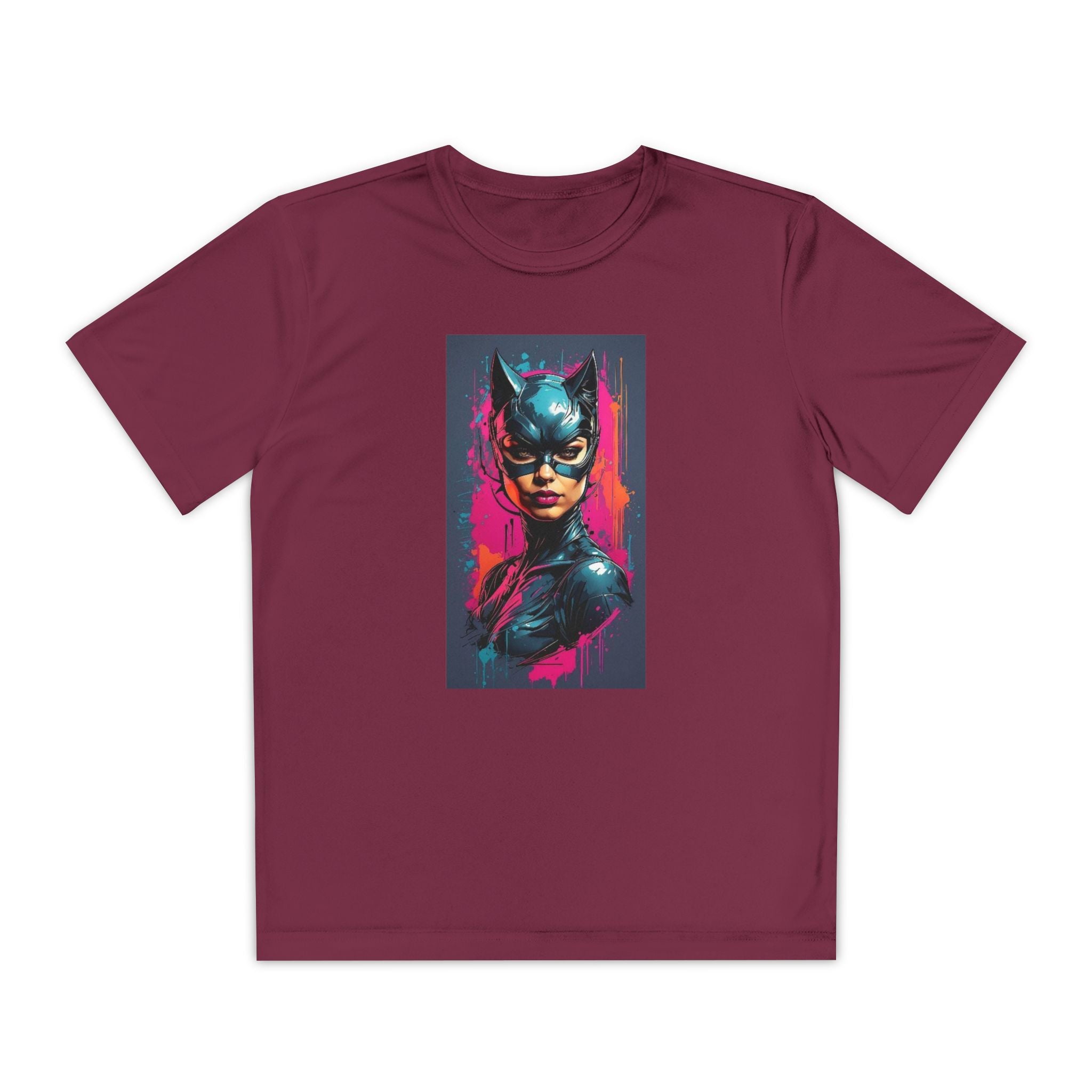 Superhero Youth T-Shirt Sports Graphic Tee, Cool Athletic Shirt for Kids