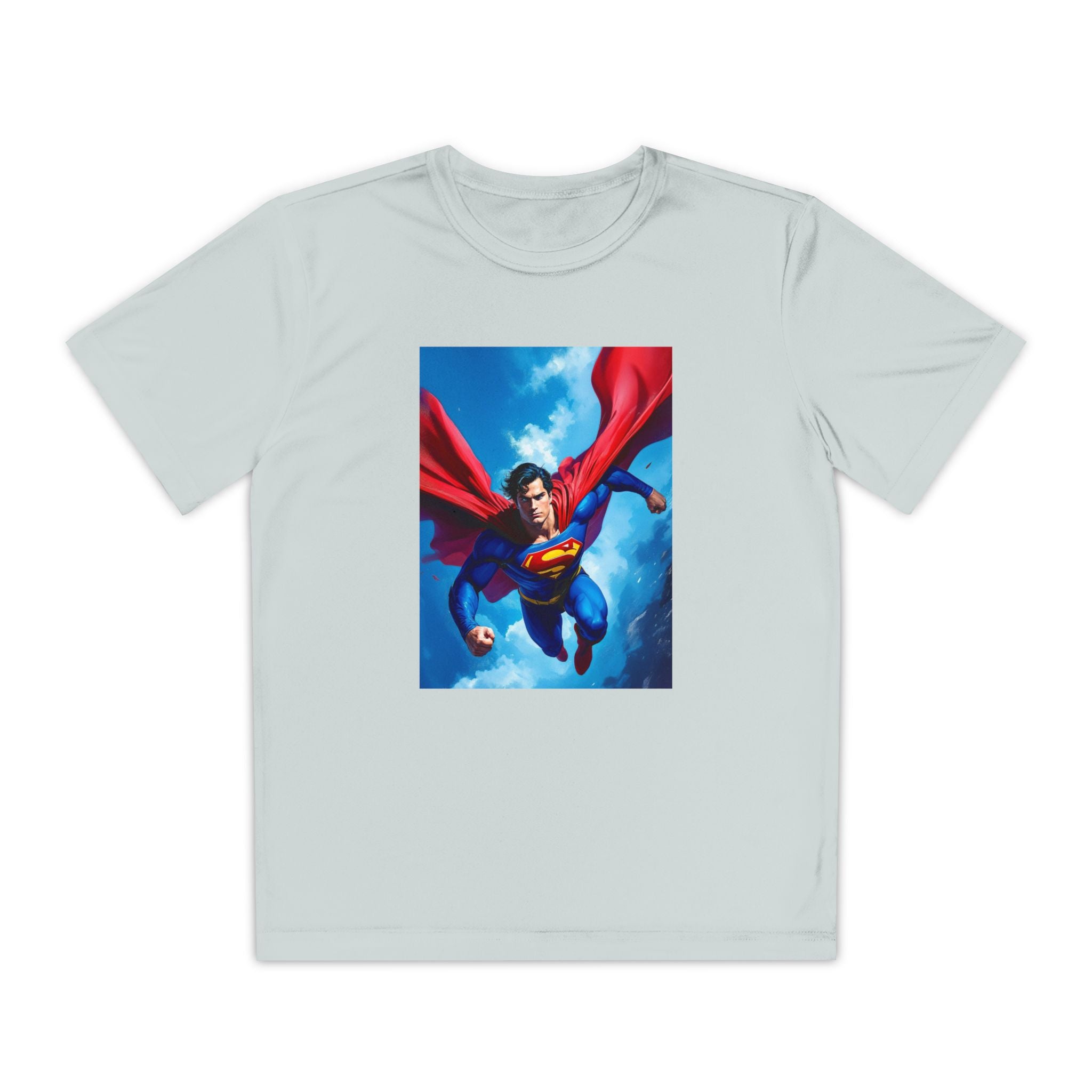 Superman Superhero Marvel T-Shirt, Youth Competitor Tee,  Kids Comic Book Hero Top, Children's Graphic Tee, Youth Super Power T-Shirt