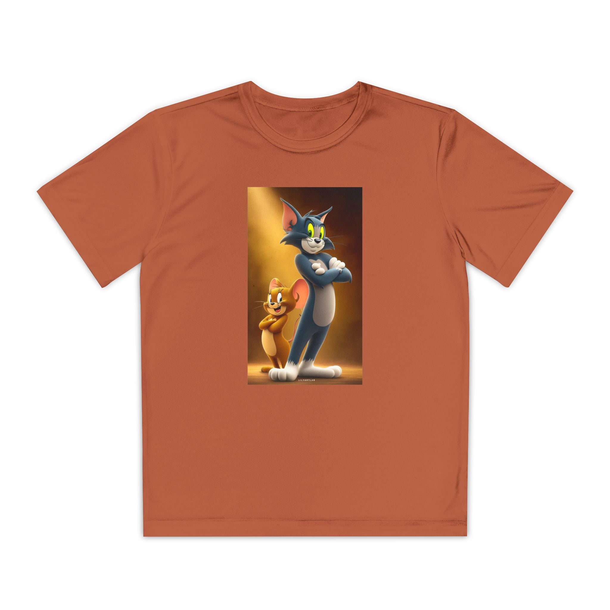 Youth Competitor Tee with Tom And Jerry design, Cartoon Graphic Kid's T-Shirt, Kids Tee, Children's Clothing, Funny Tee for Boys and Girls