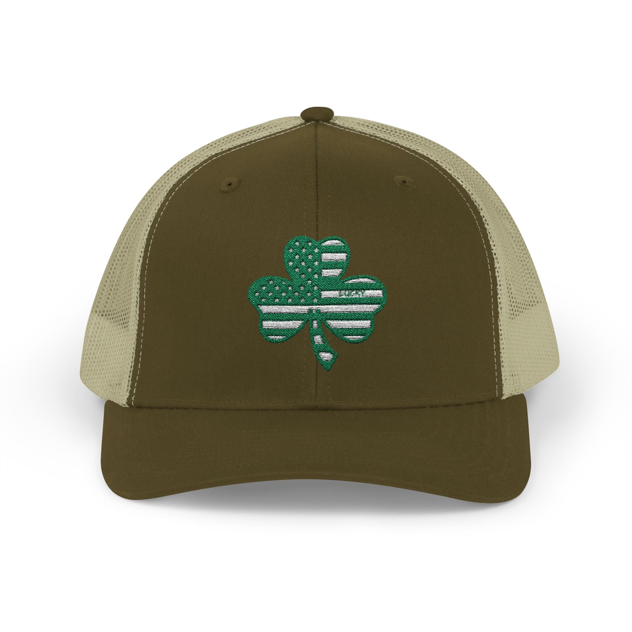 St. Patrick's Day Lucky 4-Leaf Clover Snapback Trucker Cap