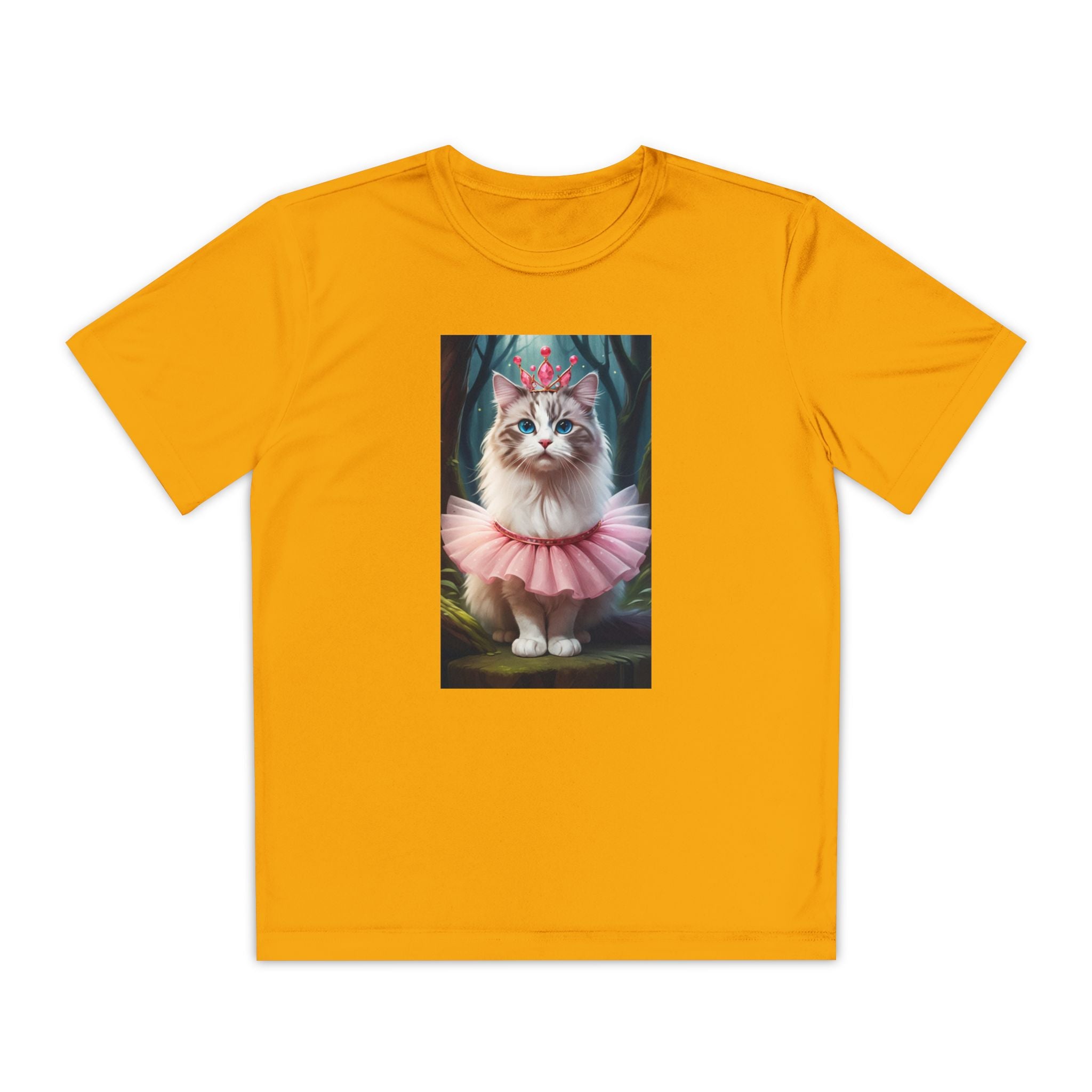 Graphic Tee, Cute Cartoon Kitten, Kids Animal Lover Shirt, Kitty Princess Design, Youth Tee for Girls and Boys, Funny Cat Shirt, Gift for