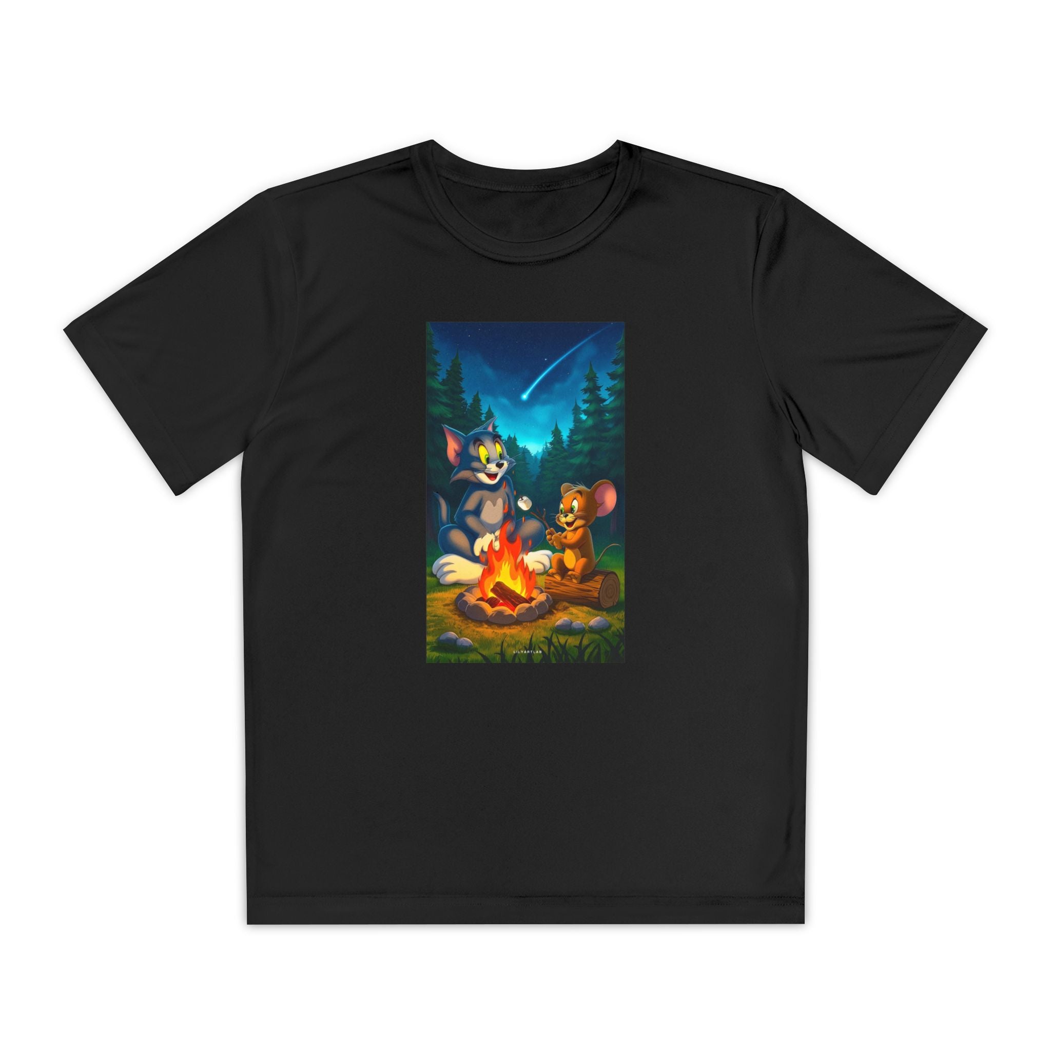Youth Competitor Tee with Tom And Jerry design, Cartoon Graphic Kid's T-Shirt, Kids Tee, Children's Clothing, Funny Tee for Boys and Girls