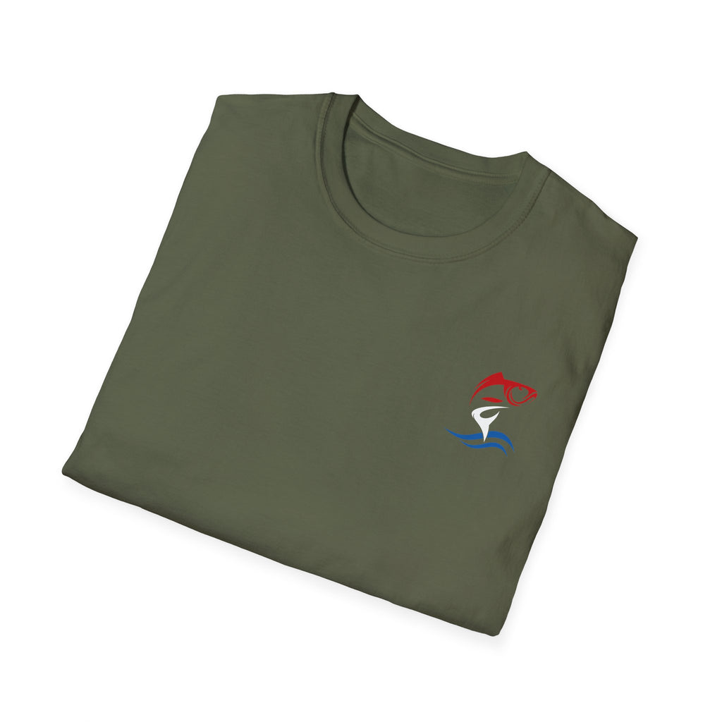 Patriotic Fishing Tshirt, American Flag Tee, 4th of July Shirt, USA Independence Day Top, Patriotic Graphic Tee, Unisex Patriotic
