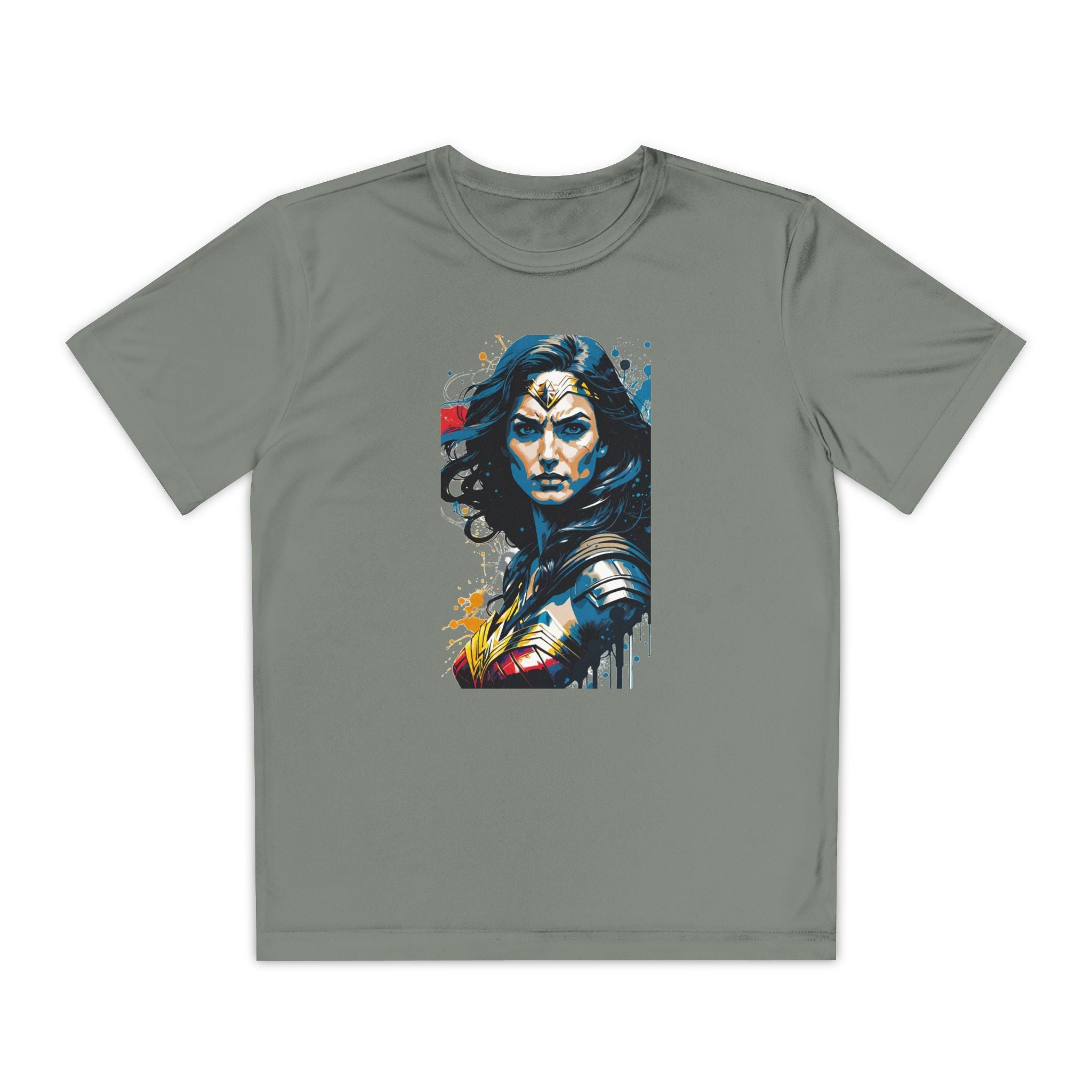 Superhero Youth T-Shirt Sports Graphic Tee, Cool Athletic Shirt for Kids